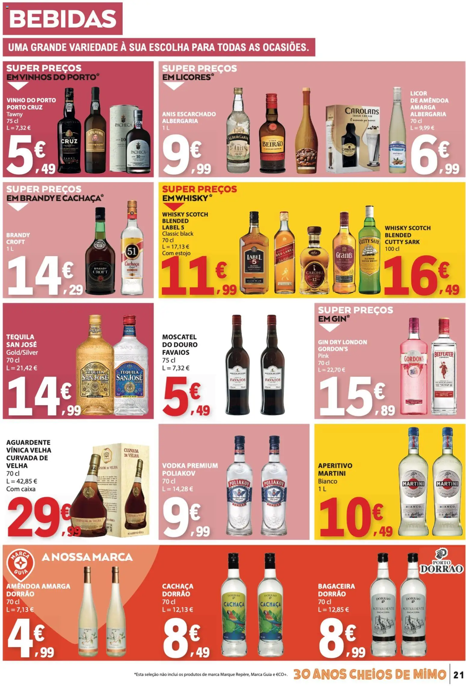 E.Leclerc folheto │ válido de 28.05.2026 | Página: 21 | Produtos: Cachaça, Licor, Tequila, Vodka