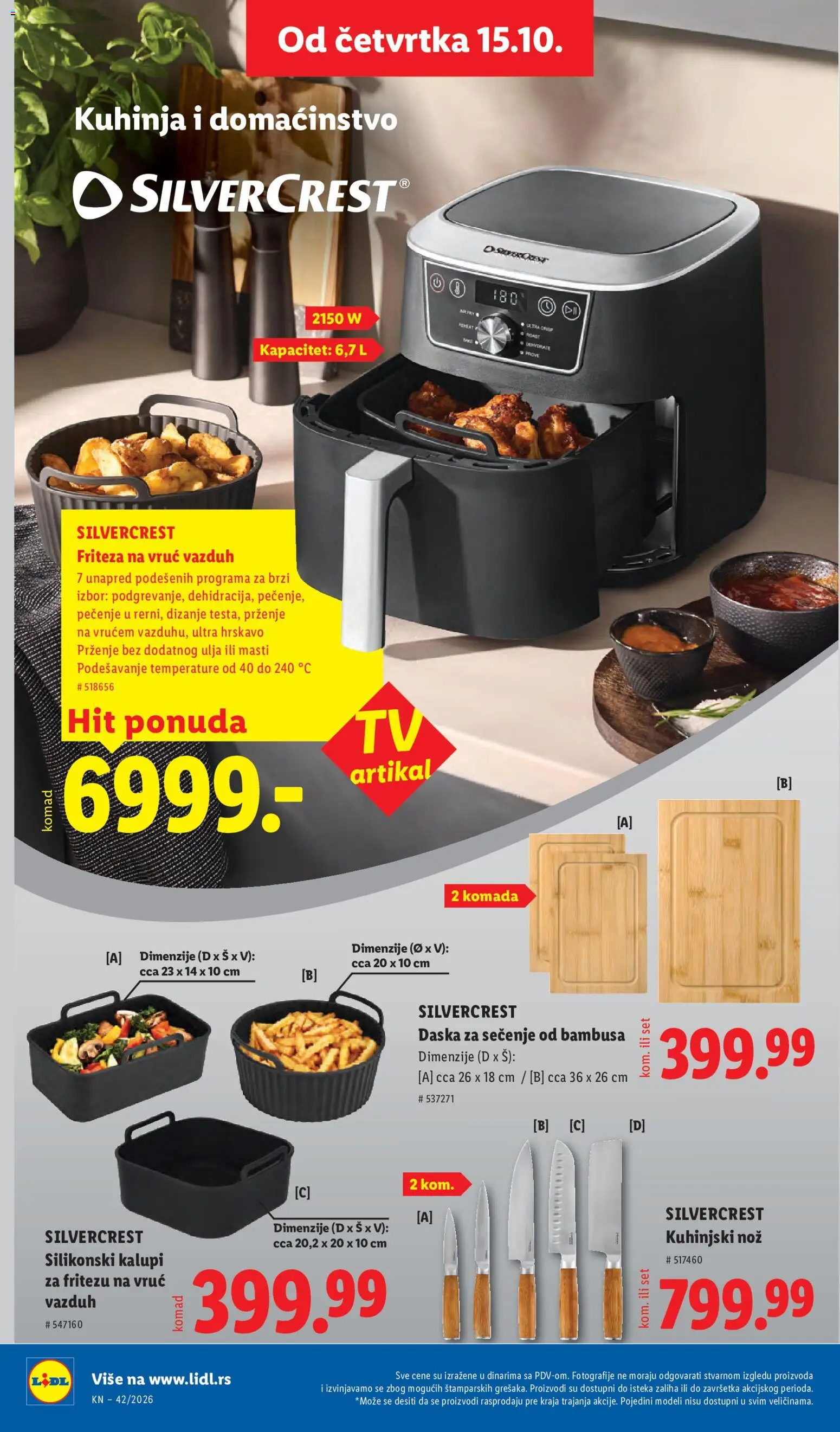 Lidl katalog - važi od 15.10.2026 | Strana: 80 | Proizvode: Silvercrest, Friteza, Nož, Kuhinja