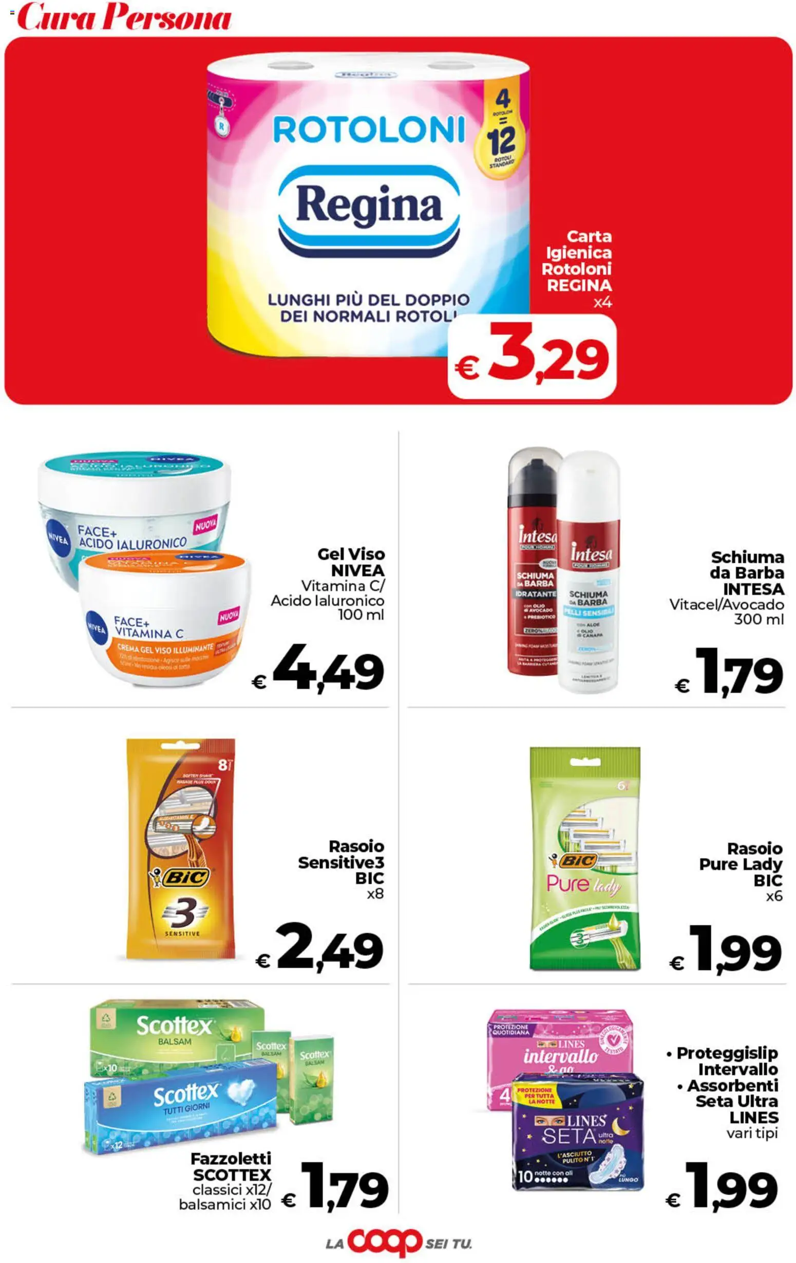 Volantino COOP del 13/10/2026 | Pagina: 37 | Prodotti: Illuminante, Schiuma da barba, Rasoio, Carta igienica