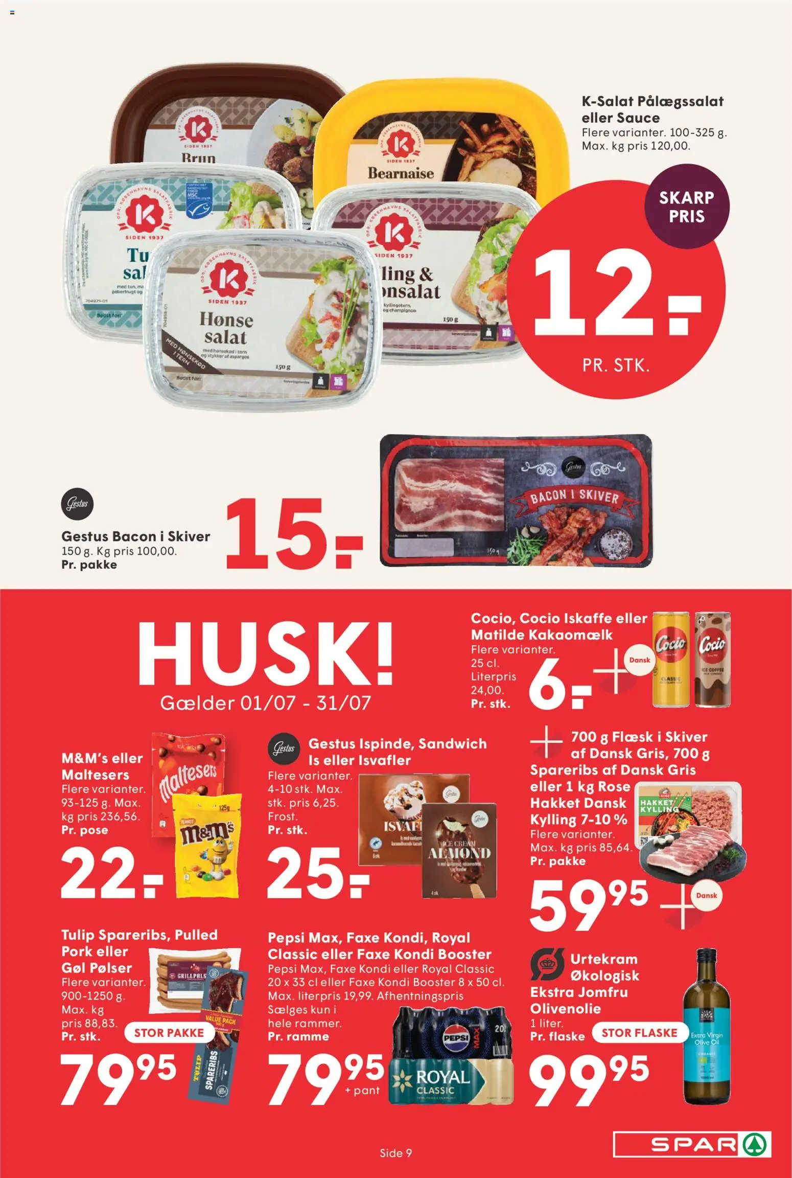 Spar tilbudsavis – gyldig fra 10/07/2026 | Side: 10 | Produkter: Salat, Is, Bacon, Asparges