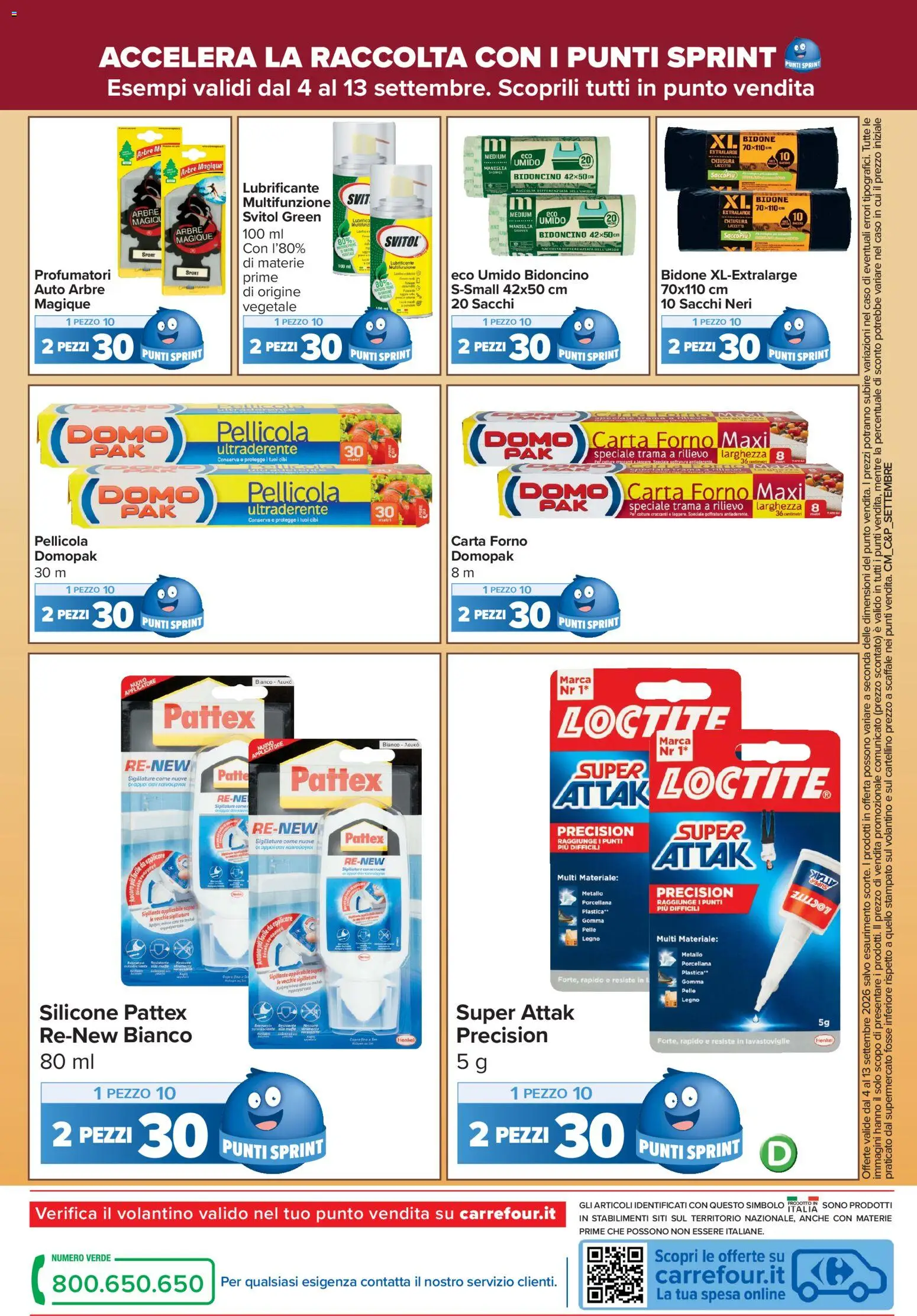 Volantino Carrefour del 04/09/2026 | Pagina: 20 | Prodotti: Pollo, Lubrificante, Scaffale, Forno