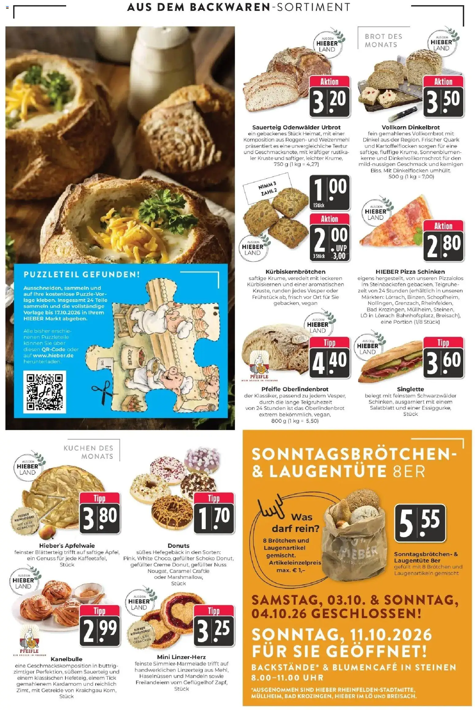 Edeka Prospekt Schliengen (ab 05.10.2026) » Angebote Online | Seite: 10 | Produkte: Mandeln, Creme, Pizza, Getreide