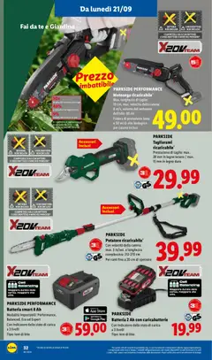 Anteprima del volantino PARKSIDE Batteria 2 Ah con caricabatterie, Con indicatore dello stato di carica a 3 livelli. Tipo: ioni di litio valido a partire dal 17/09/2026 | Pagina: 38