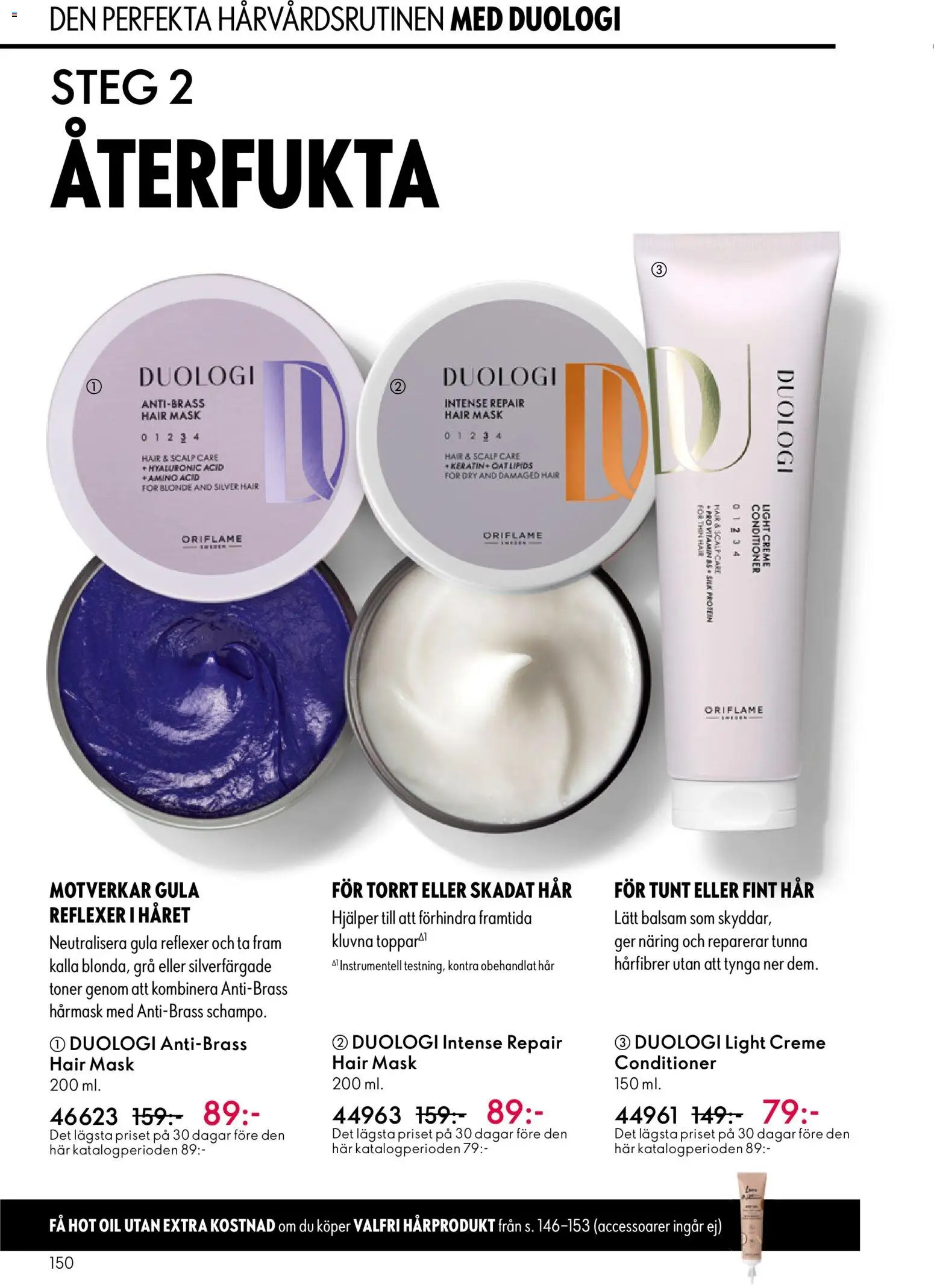 Oriflame reklamblad aktuell från 03.06.2026 | Sida: 150 | Produkter: Balsam, Mask, Hårmask