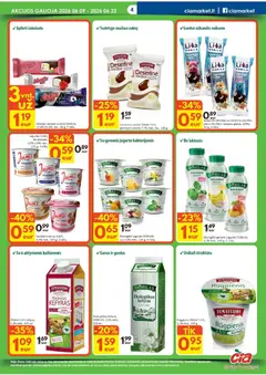 ČIA MARKET leidinys galioja nuo 09.06.2026 | Puslapis: 4 | Prekių: Kremas, Jogurtas, Varškė
