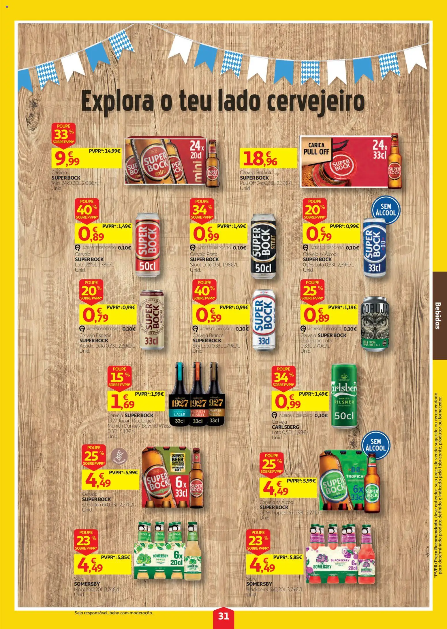 Auchan folheto │ válido de 01/10/2026 | Página: 31 | Produtos: Super bock, Maça, Cerveja, Somersby