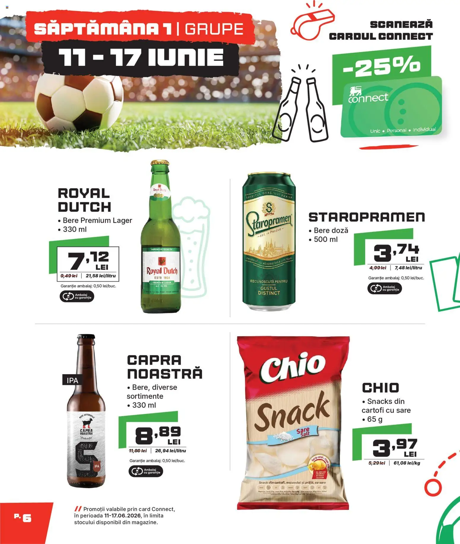 Noul catalog Mega Image – valabil de la 11.06.2026 | Pagină: 6 | Produse: Bere, Cartofi, Sare