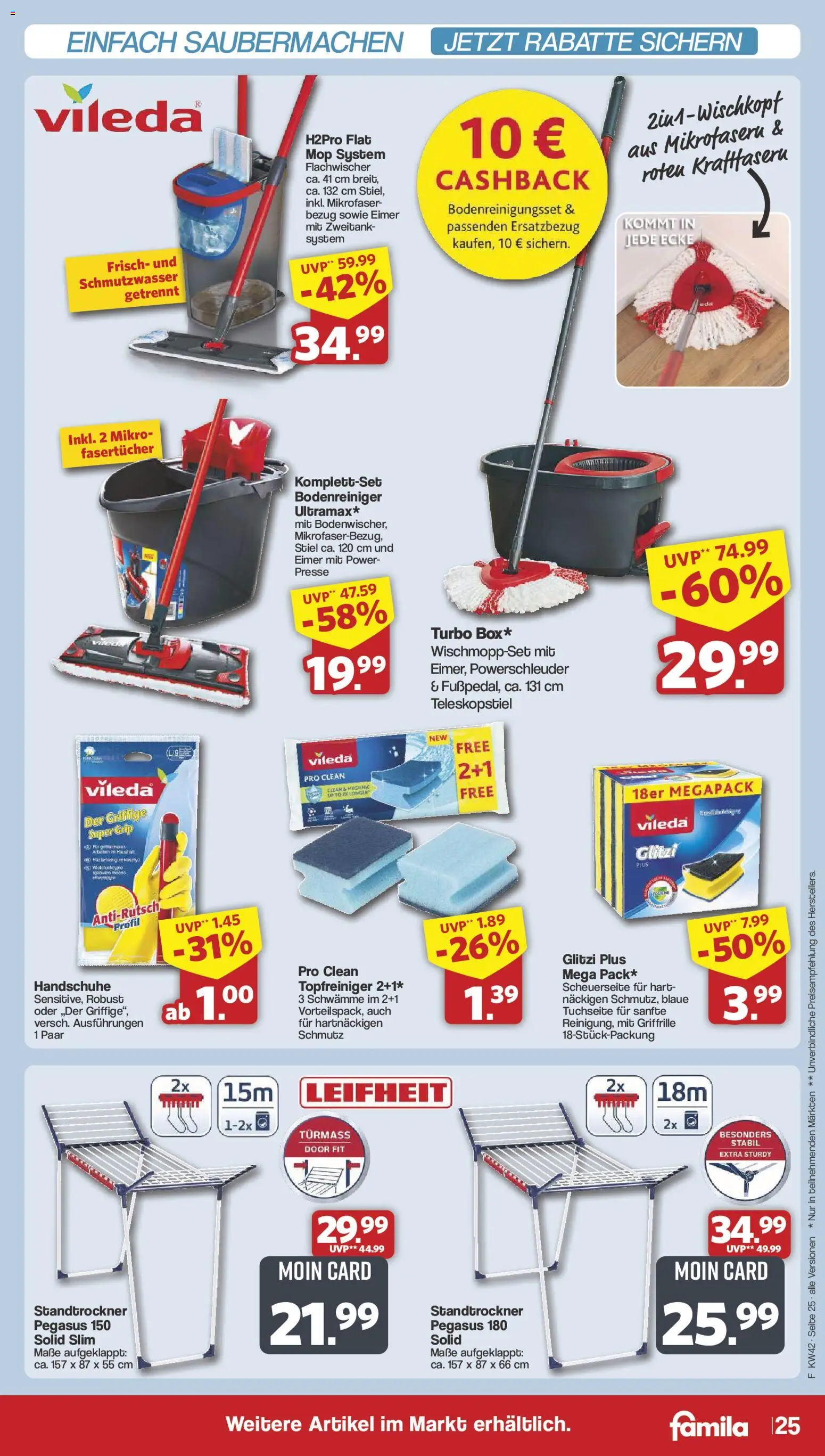 Famila Nordwest Prospekt – gültig ab 12.10.2026 | Seite: 25 | Produkte: Presse, Schwämme, Handschuhe