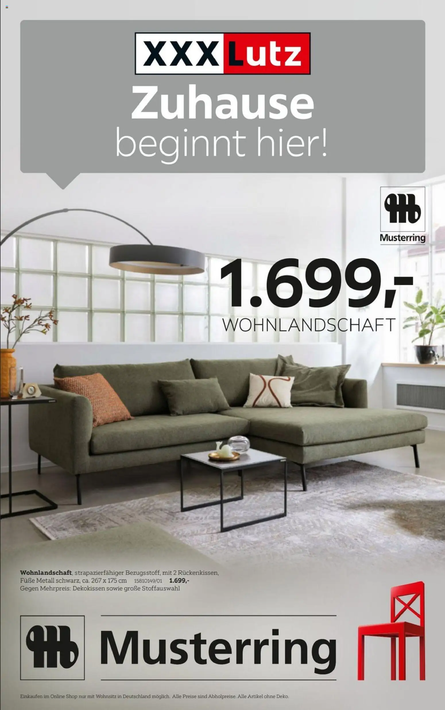 XXXLutz Zuhause beginnt hier – gültig ab 08.08.2026 | Seite: 1 | Produkte: Wohnlandschaft