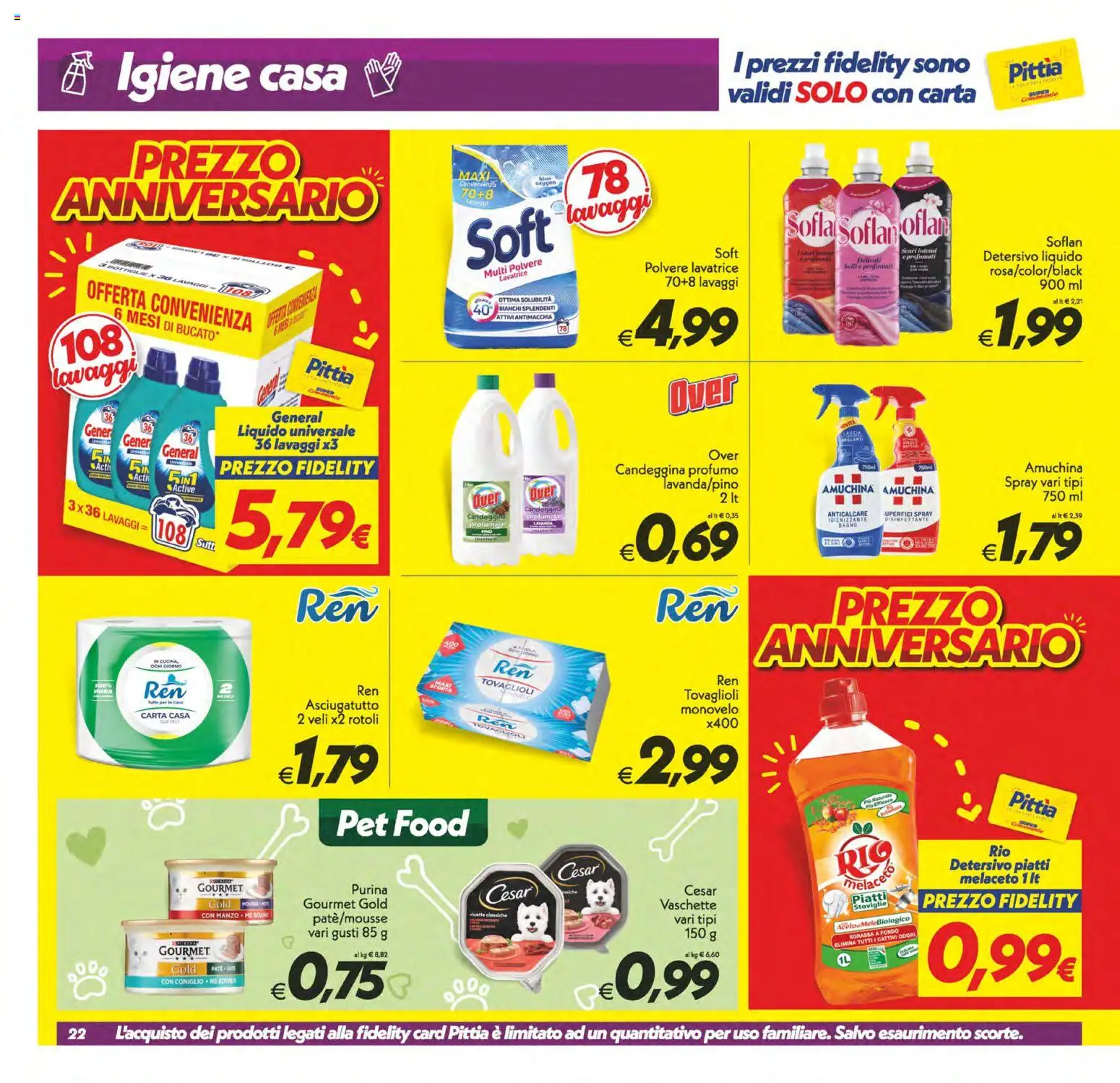 Volantino SuperConveniente del 02/10/2026 | Pagina: 22 | Prodotti: Piatti, Anticalcare, Lavatrice, Aceto