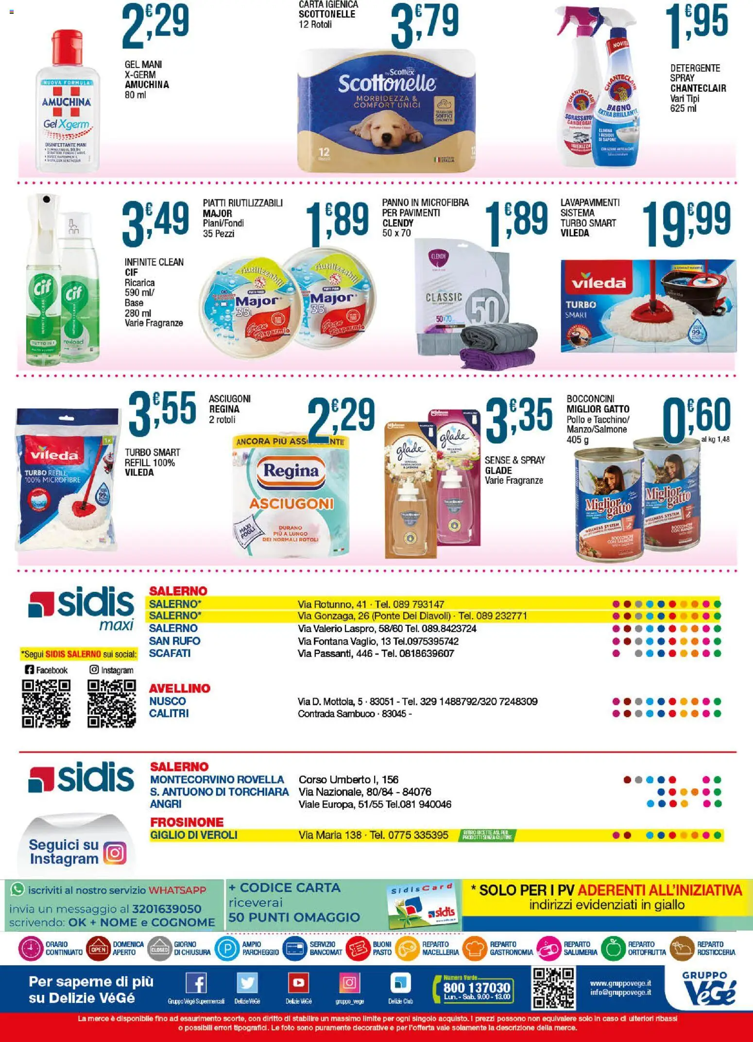 Volantino Sidis del 07/09/2026 | Pagina: 24 | Prodotti: Pollo, Detergente, Piatti, Bagno