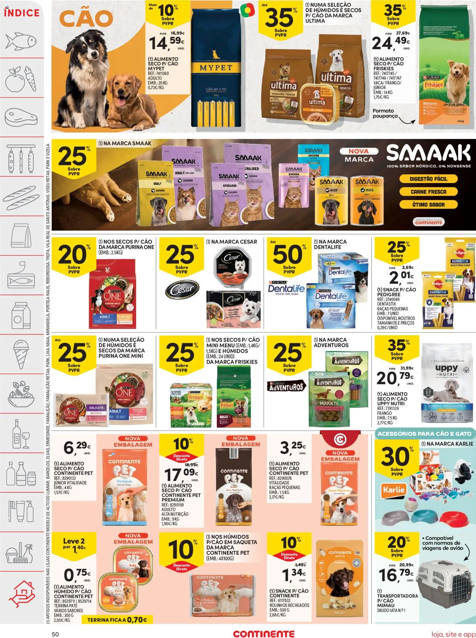 Continente folheto │ válido de 07/07/2026 | Página: 52 | Produtos: Purina one, Frango, Carne, Nuggets