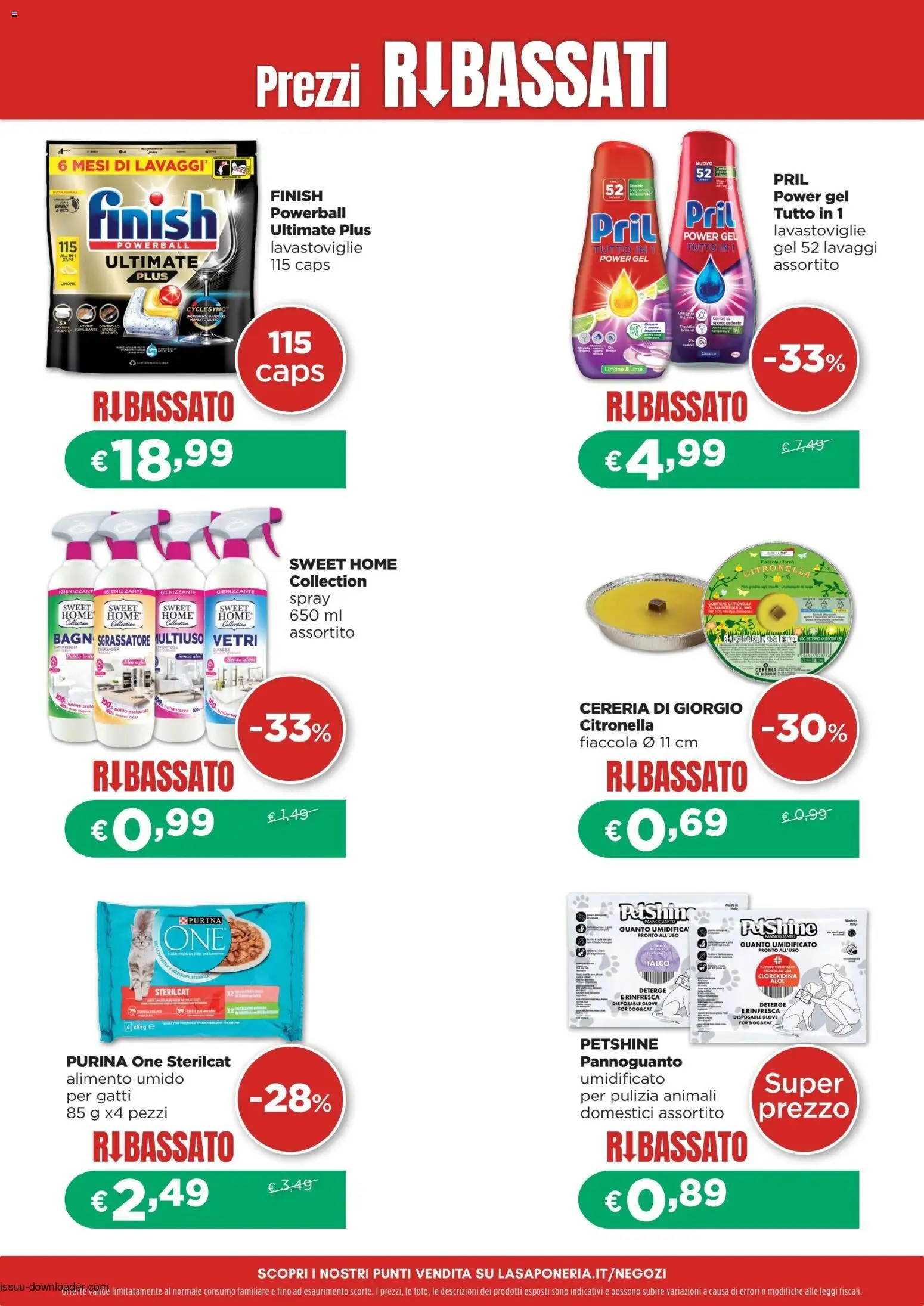 Volantino La Saponeria del 18/06/2026 | Pagina: 3 | Prodotti: Sgrassatore, Talco, Limone, Lavastoviglie