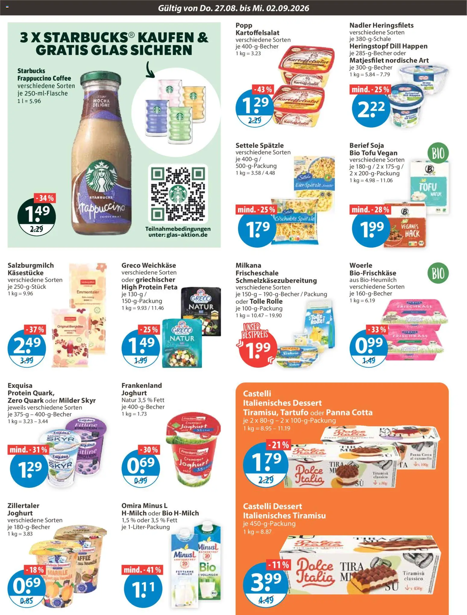 V-Markt Angebote – gültig ab 27.08.2026 | Seite: 6 | Produkte: Feta, Milkana, Exquisa, Dill