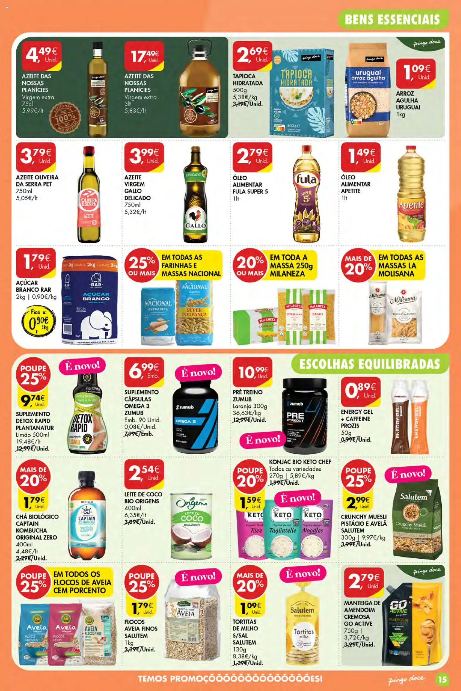 Pingo Doce Poupe Esta Semana Açores │ válido de 10/09/2026 | Página: 15 | Produtos: Muesli, Azeite, Açúcar, Leite de coco