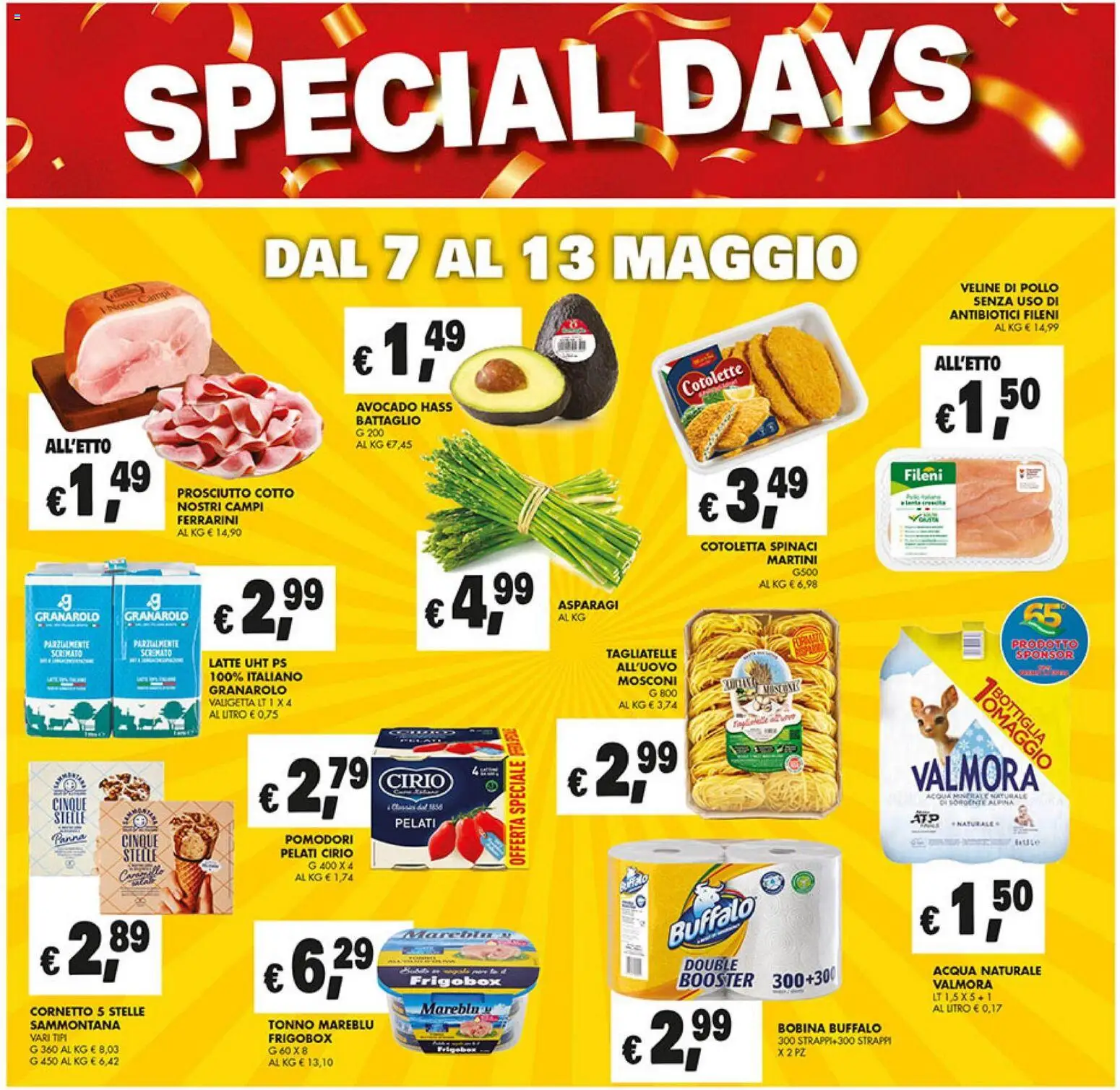 Volantino Coal del 07.05.2026 | Pagina: 4 | Prodotti: Prosciutto Cotto, Pollo, Tonno, Bottiglia