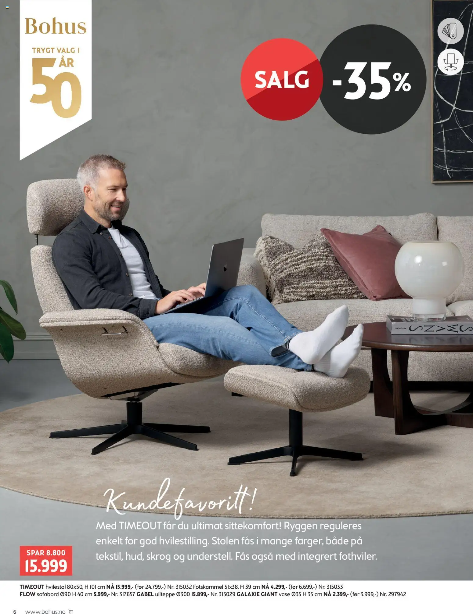 {H1} | Side: 6 | Produkter: Hvilestol, Vase