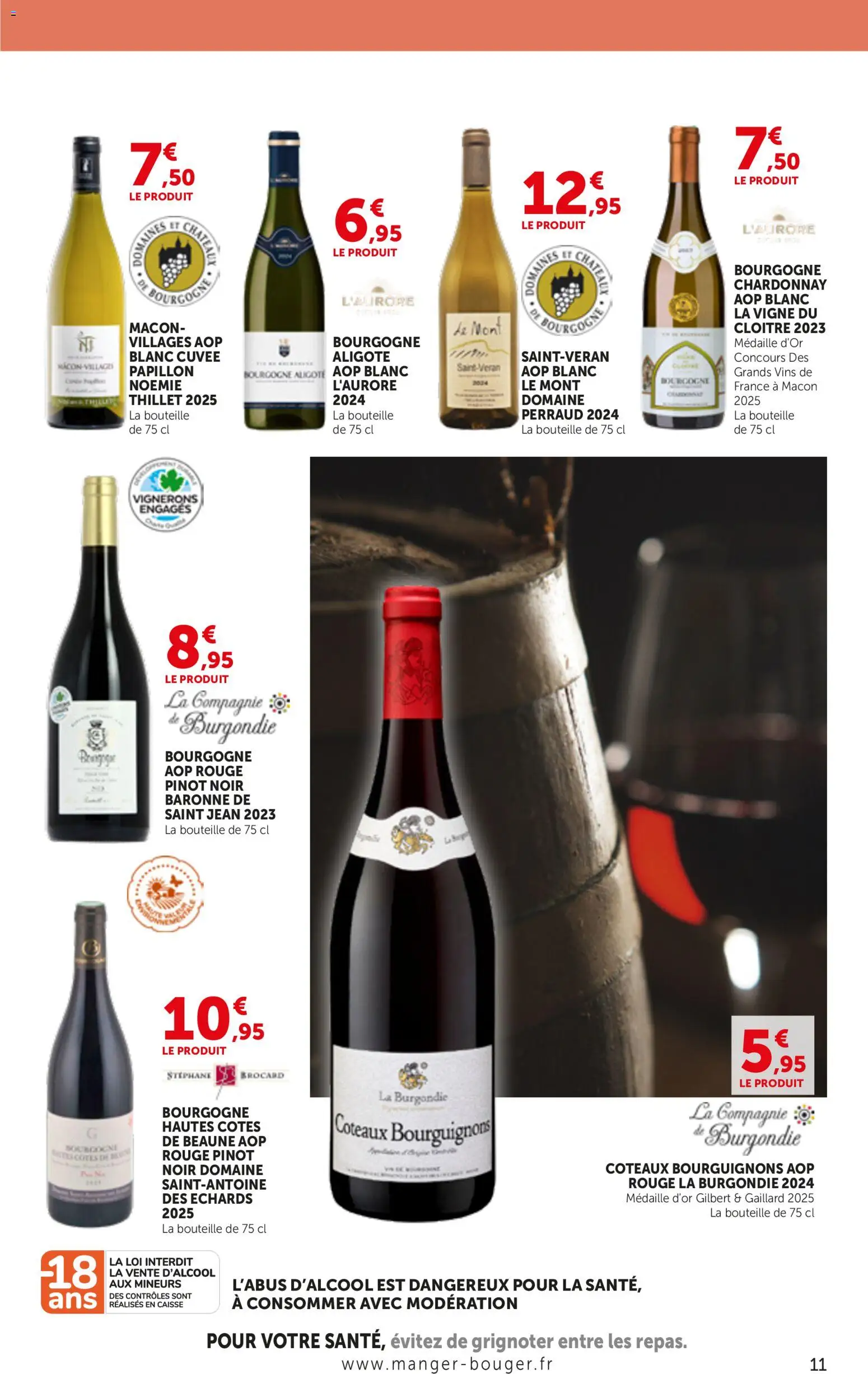 {H1} | Page: 11 | Produits: Pinot noir, Bourgogne Aligoté, Jean, Bouteille