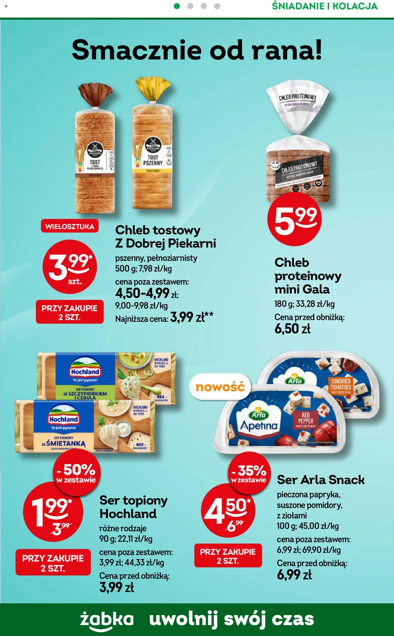 Żabka gazetka - Codzienne produkty od 29.07.2026 | Strona: 11 | Produkty: Ser topiony, Cebula, Chleb proteinowy, Ser