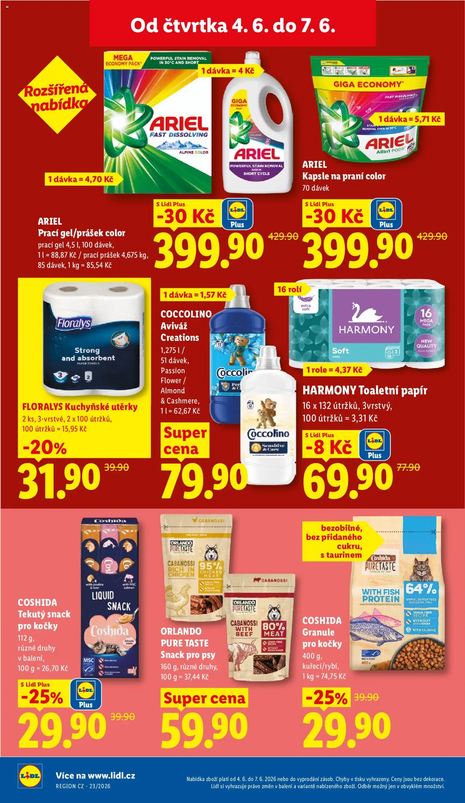 Lidl leták od 04.06.2026 | Strana: 28 | Produkty: Prací gel, Kuchyňské utěrky, Kapsle, Toaletní papír