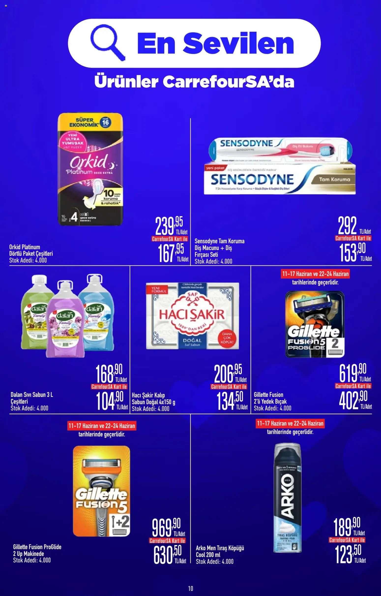 CarrefourSA Katalog - 11.06.2026 tarihinden itibaren geçerlidir | Sayfa: 10 | Ürünler: Tıraş köpüğü, Sabun, Diş macunu