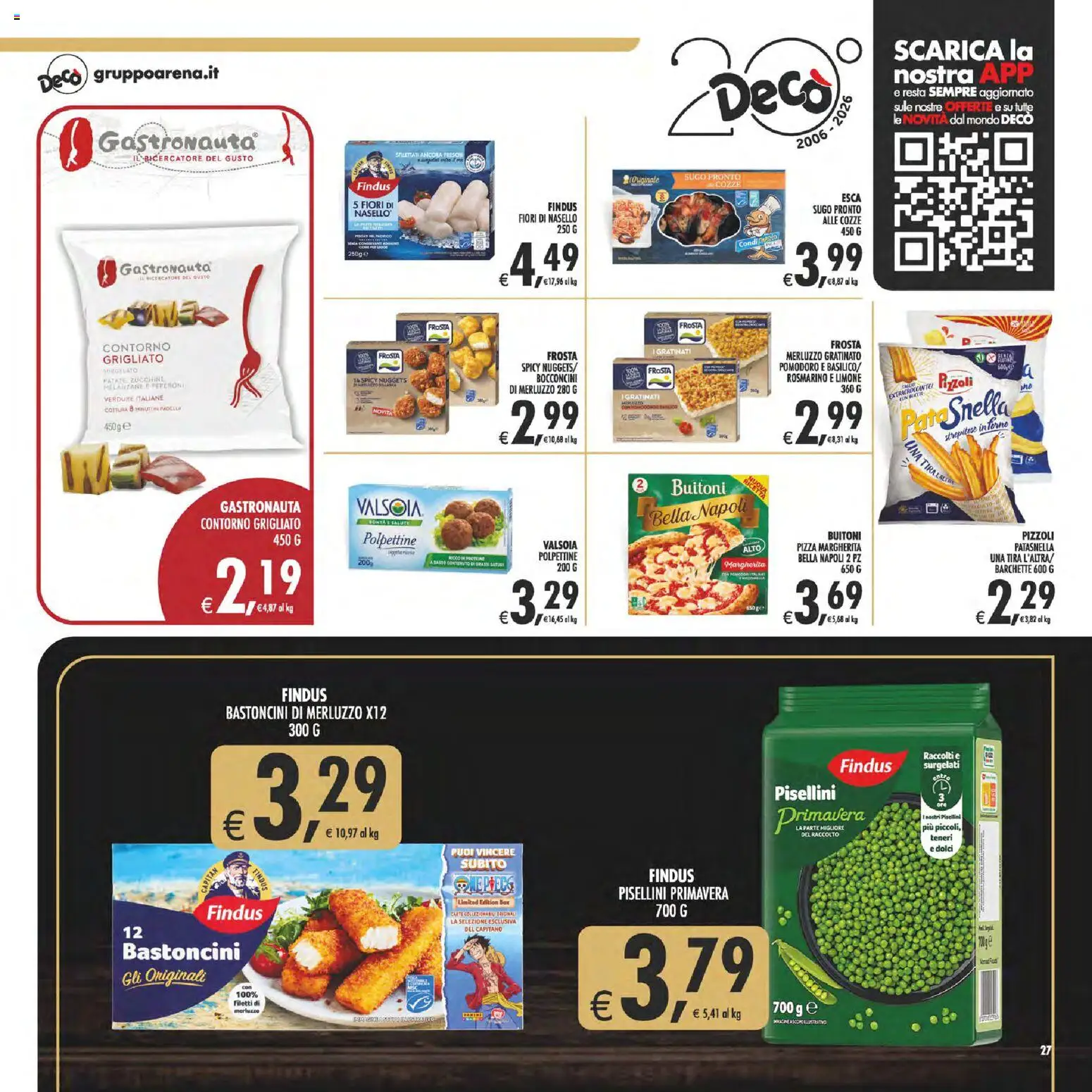 Volantino Decò del 08.05.2026 | Pagina: 27 | Prodotti: Pizza, Merluzzo, Limone, Melanzane