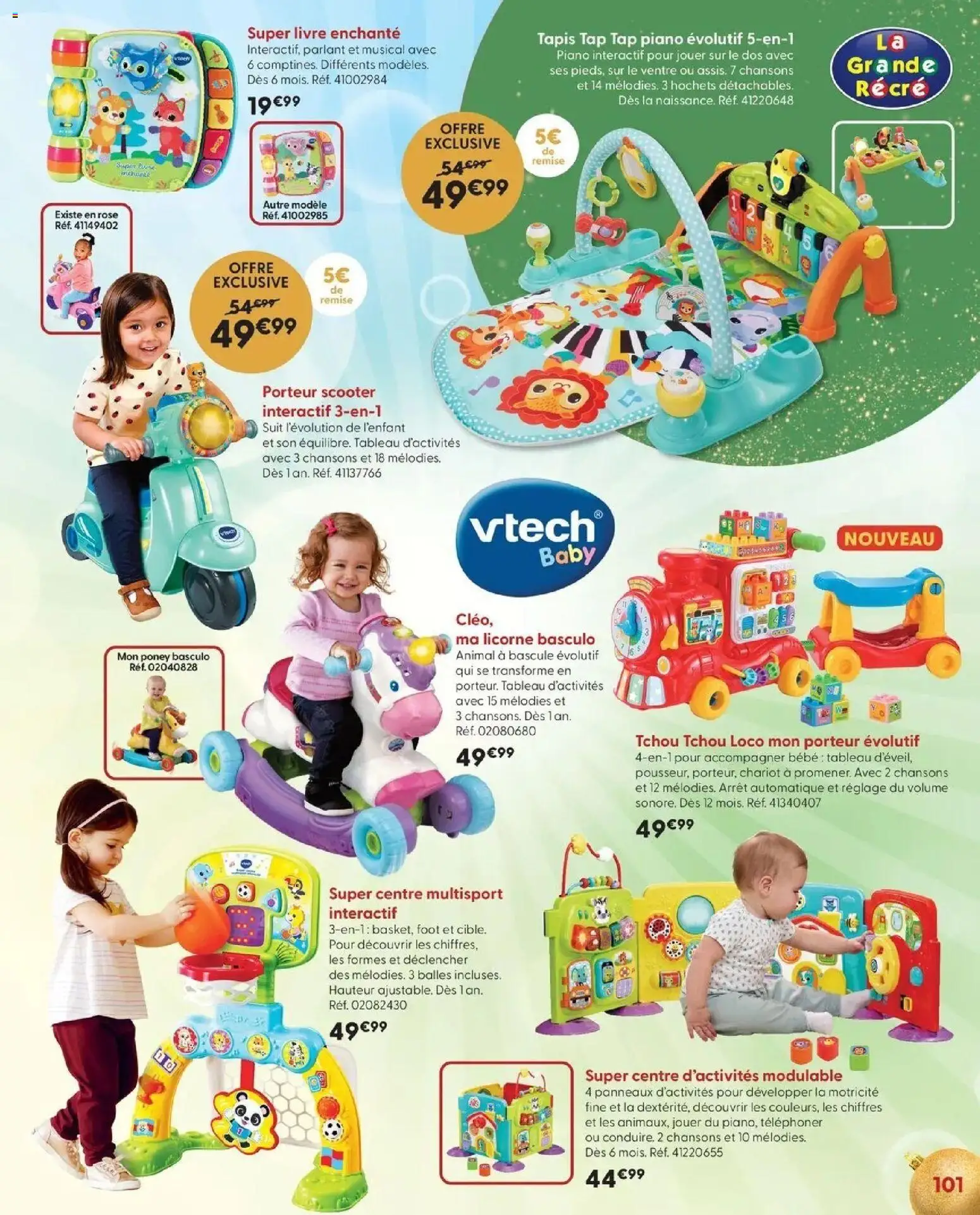 La Grande Récré - LE NOËL DE TOUTES LES PASSIONS à partir du 14/10/2026 - promo en ligne | Page: 101 | Produits: Piano, Chariot, Tapis, Livre