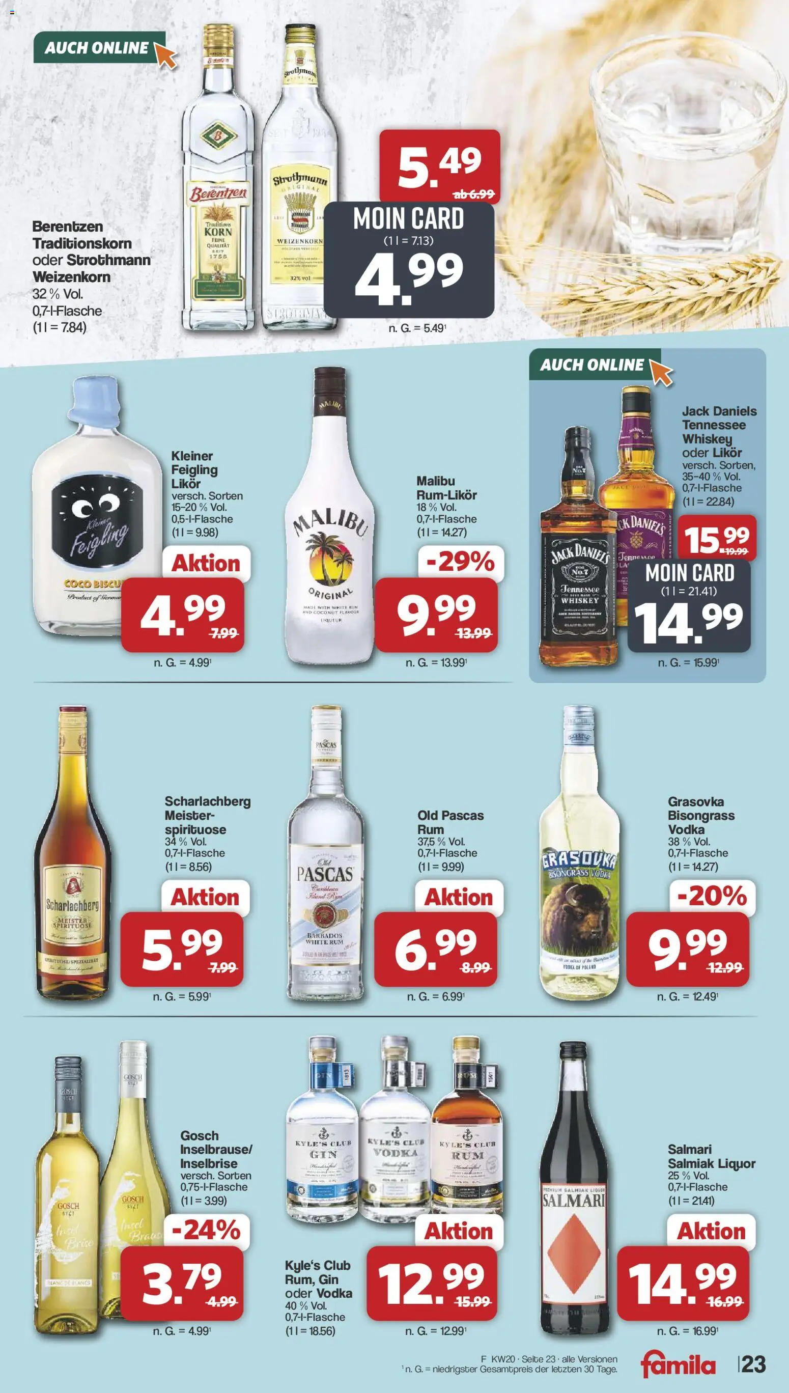 Famila Nordwest Prospekt 	 – gültig ab 11.05.2026 | Seite: 23 | Produkte: Rum, Jack Daniel's, Whiskey, Berentzen