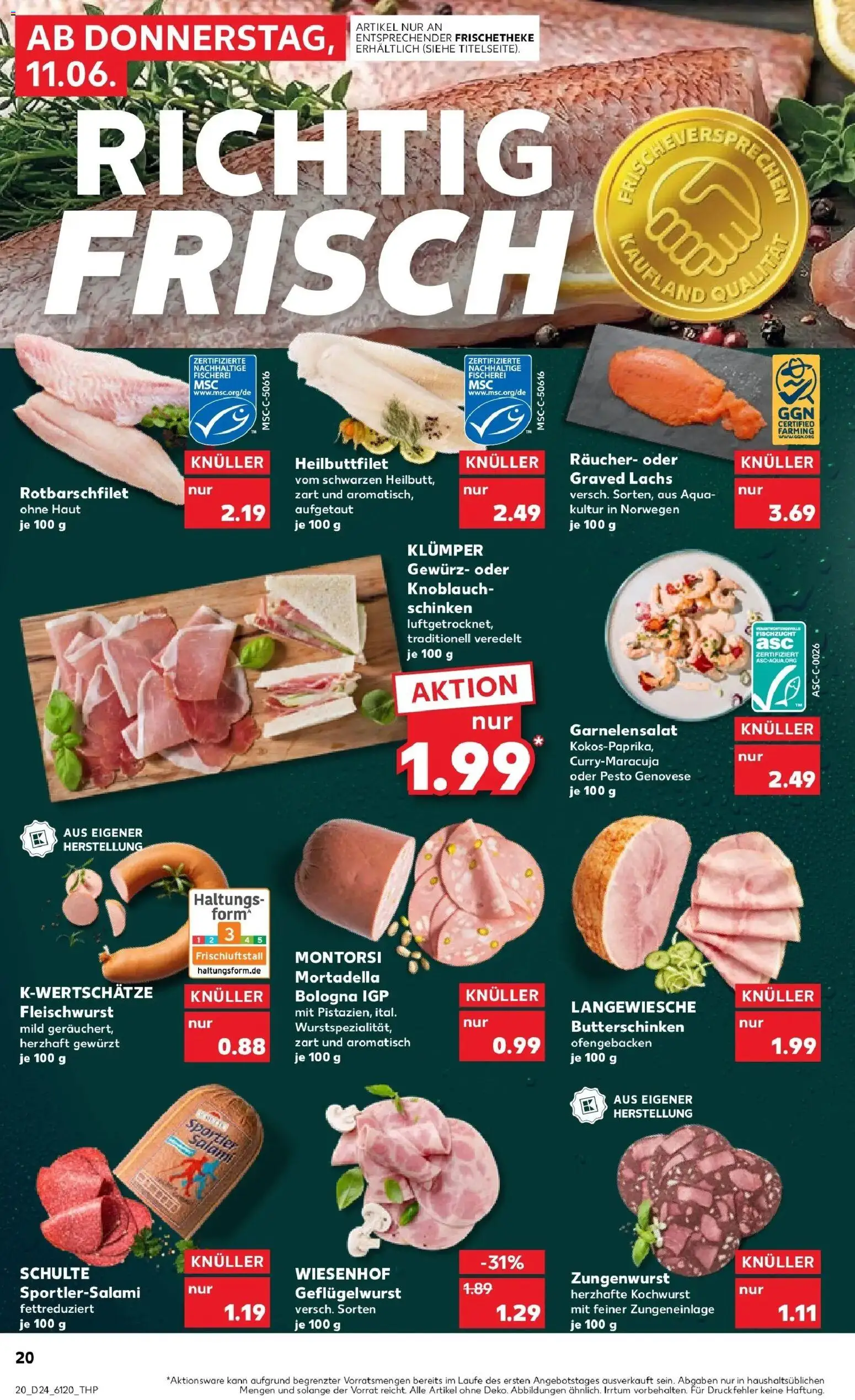Kaufland Prospekt Osnabrück – gültig ab 08.06.2026 | Seite: 29 | Produkte: Butter, Lachs, Salami, Schinken