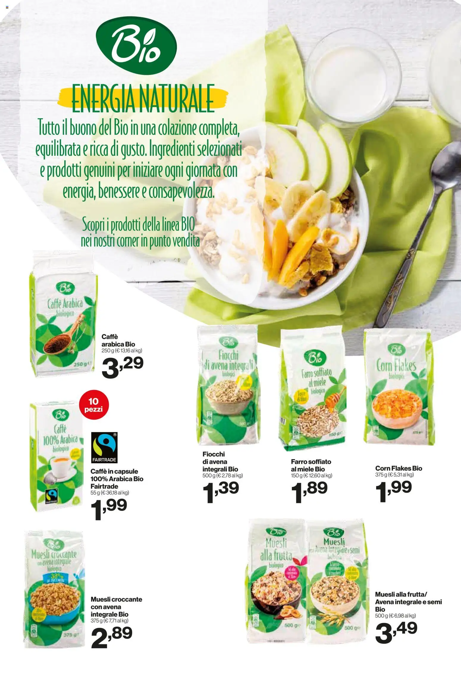 Volantino IN's del 15/07/2026 | Pagina: 2 | Prodotti: Muesli, Fiocchi, Caffe in capsule, Miele