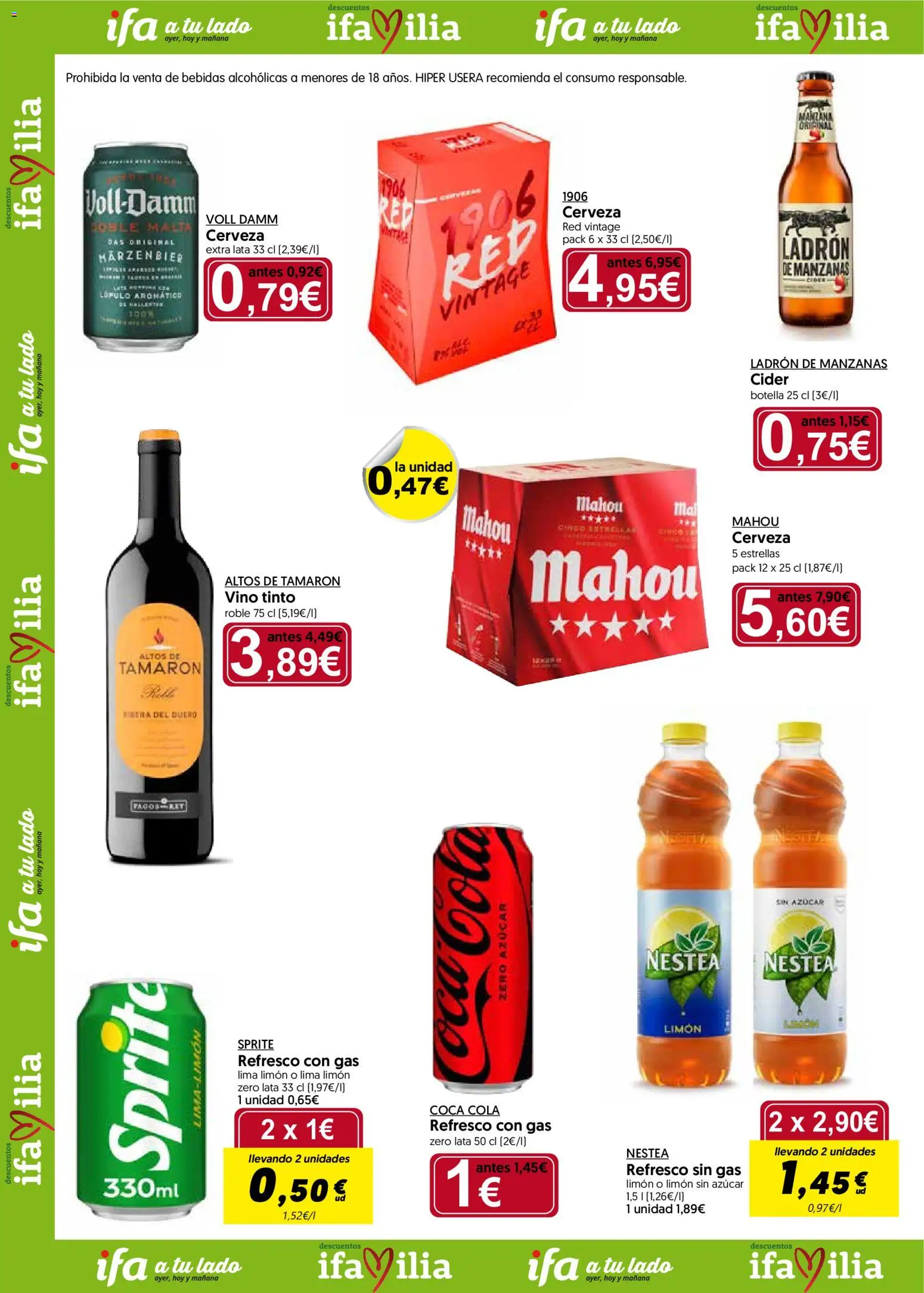 Hiper Usera folleto │ válido desde el 13/07/2026 | Página: 6 | Productos: Lima, Vino, Cerveza, Manzanas