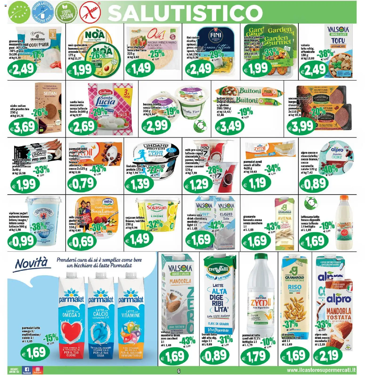 Volantino Il Castoro del 21/08/2026 | Pagina: 6 | Prodotti: Vaniglia, Limone, Latte intero, Farro