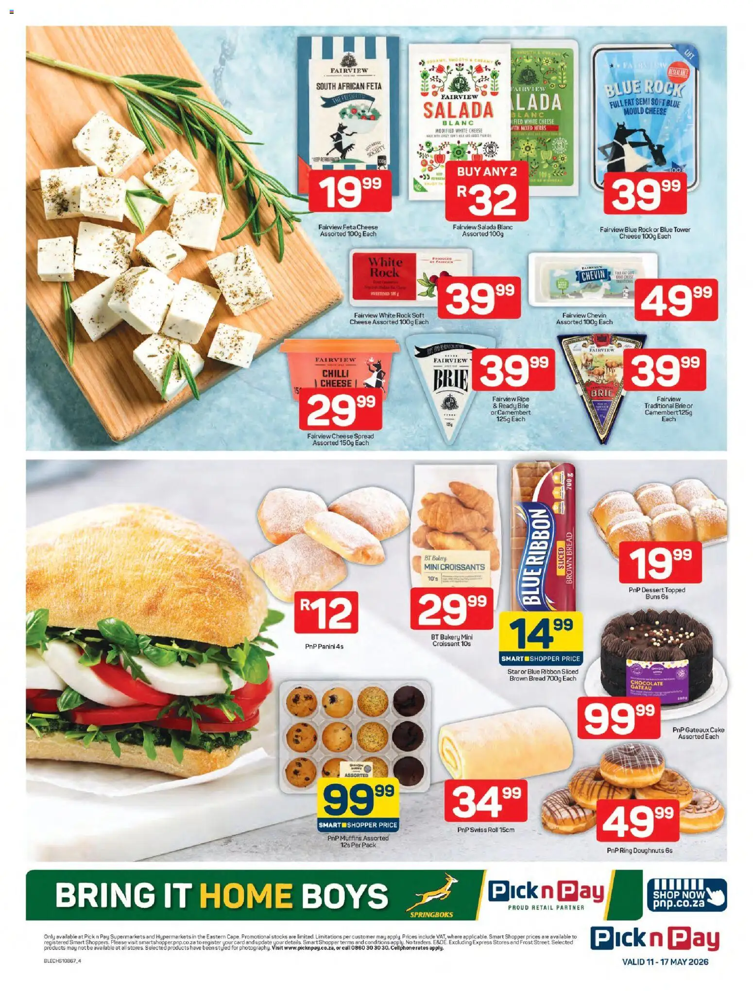 New Pick n Pay catalogue – valid from 11.05.2026 | Page: 4 | Products: Cheese, Chocolate, Herbs, Máscara de pestañas
