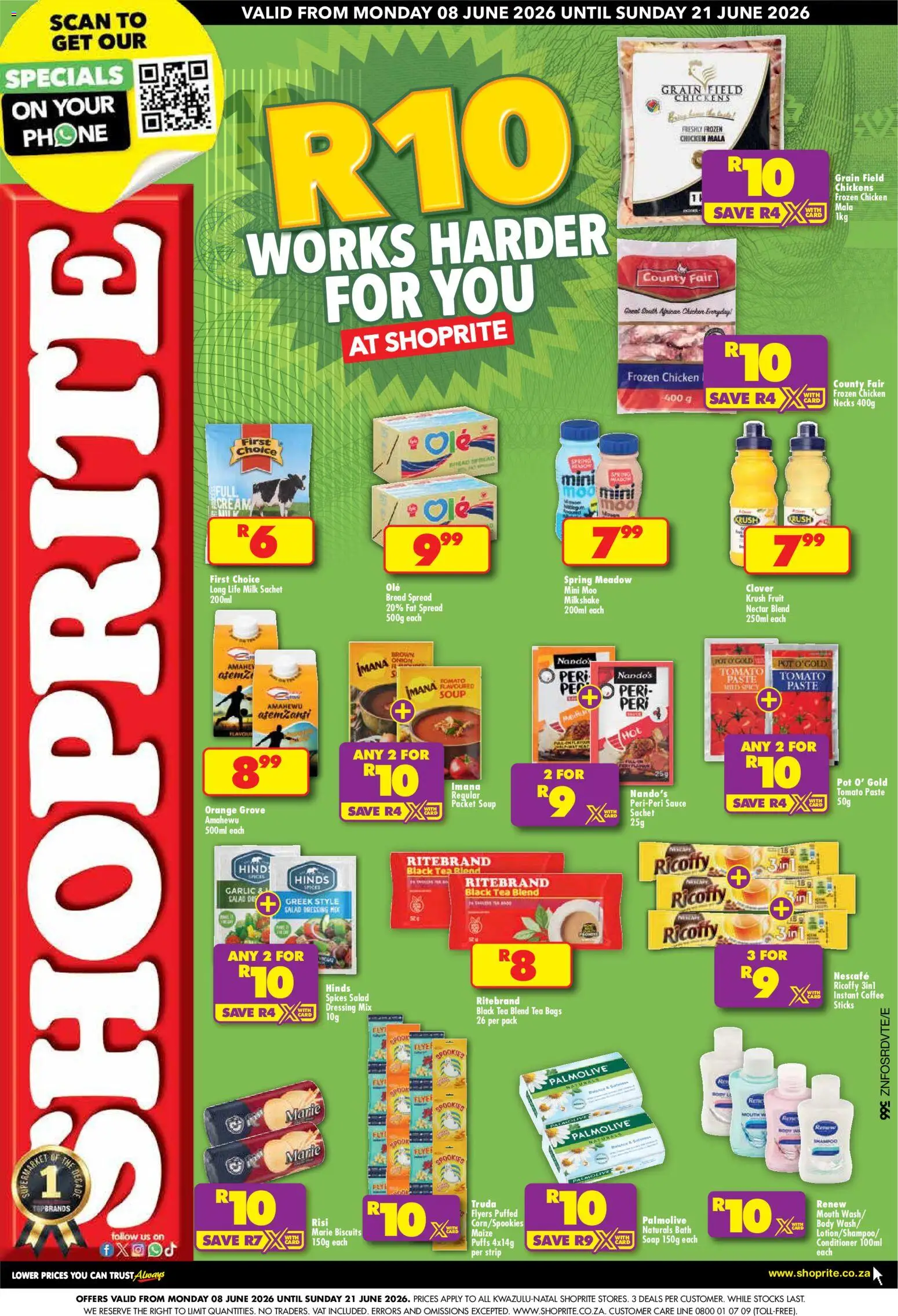 New Shoprite catalogue – valid from 08.06.2026 | Page: 1 | Products: Conditioner, Salad, Sauce, Garlic