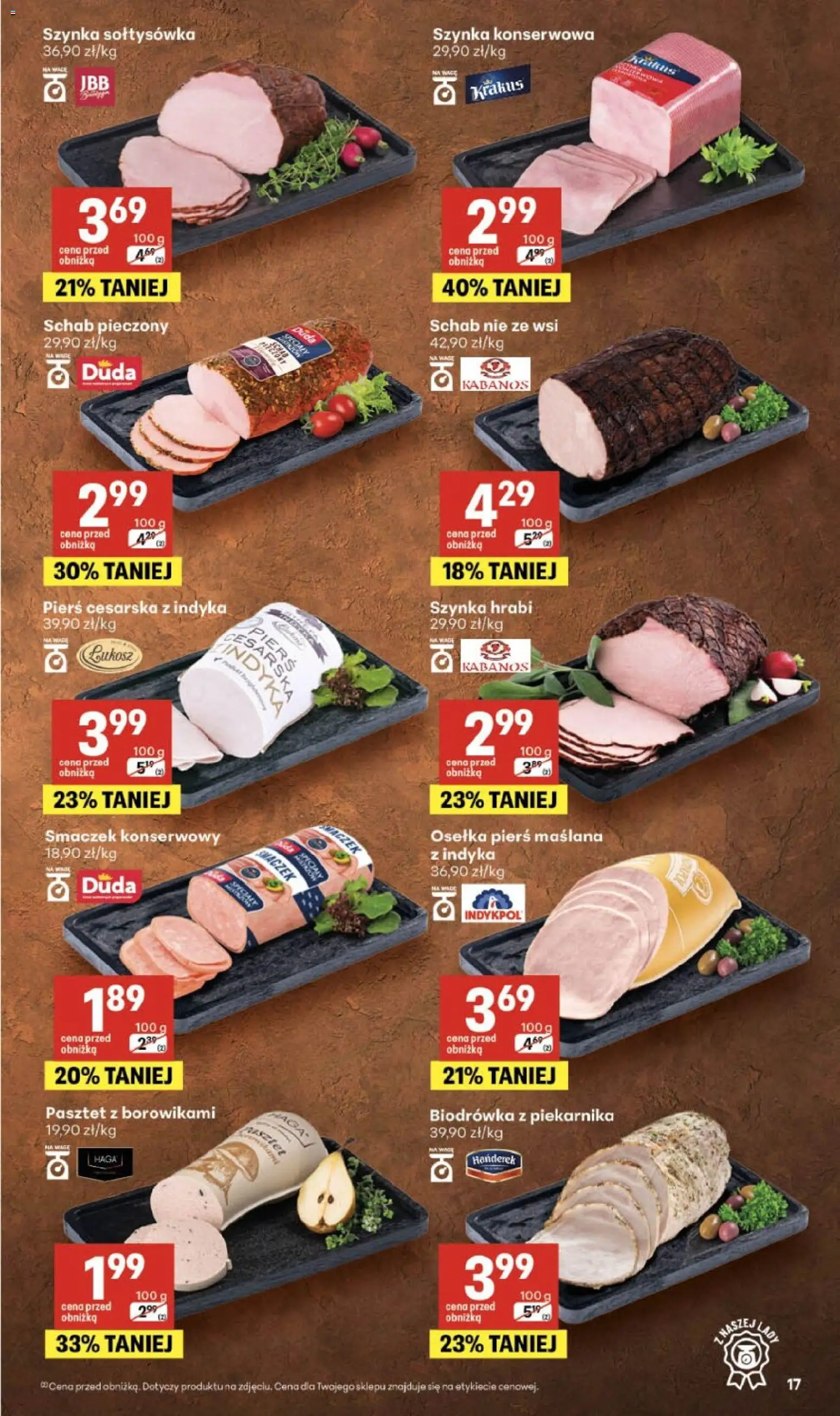 Delikatesy Centrum gazetka od 09.07.2026 | Strona: 17 | Produkty: Osełka, Schab, Szynka, Schab pieczony