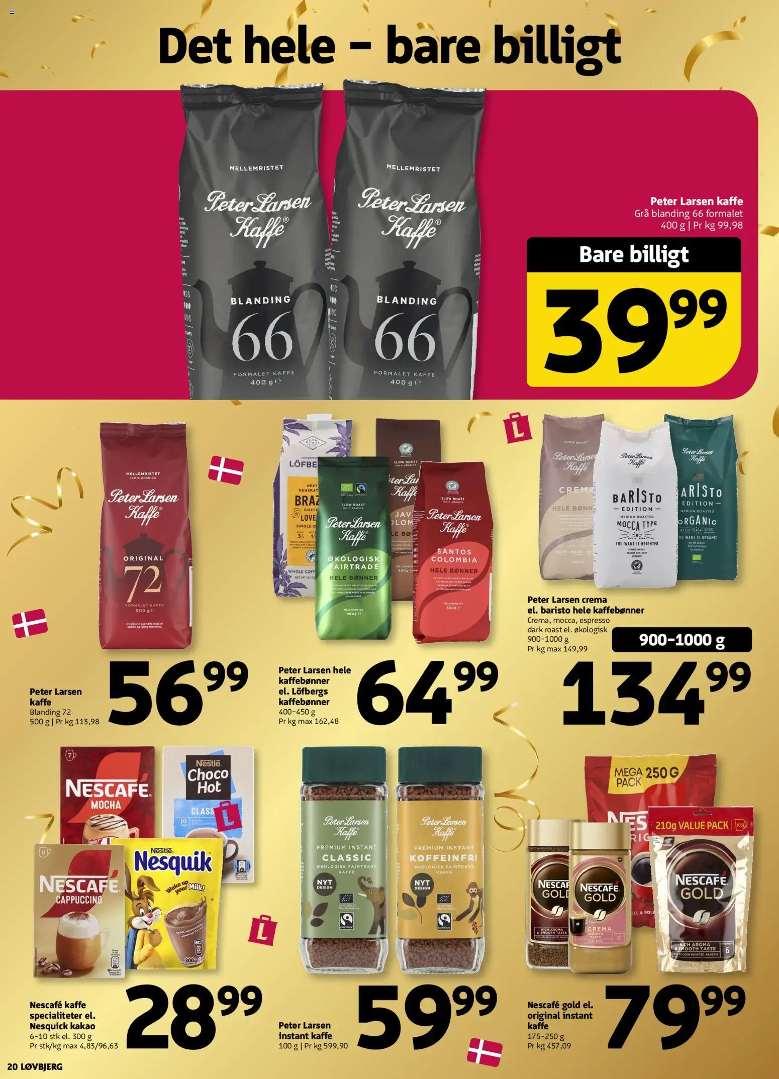 Løvbjerg tilbudsavis – gyldig fra 29.05.2026 | Side: 20 | Produkter: Kaffe, Bønner, Kakao, Instant Kaffe
