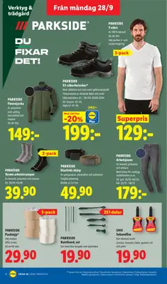 Lidl erbjudanden - Förhandsvisning av reklamblad från butik Lidl aktuell från 28/09/2026 | Sida: 19 | Produkter: Bomull, T-shirt, Set, Jeans