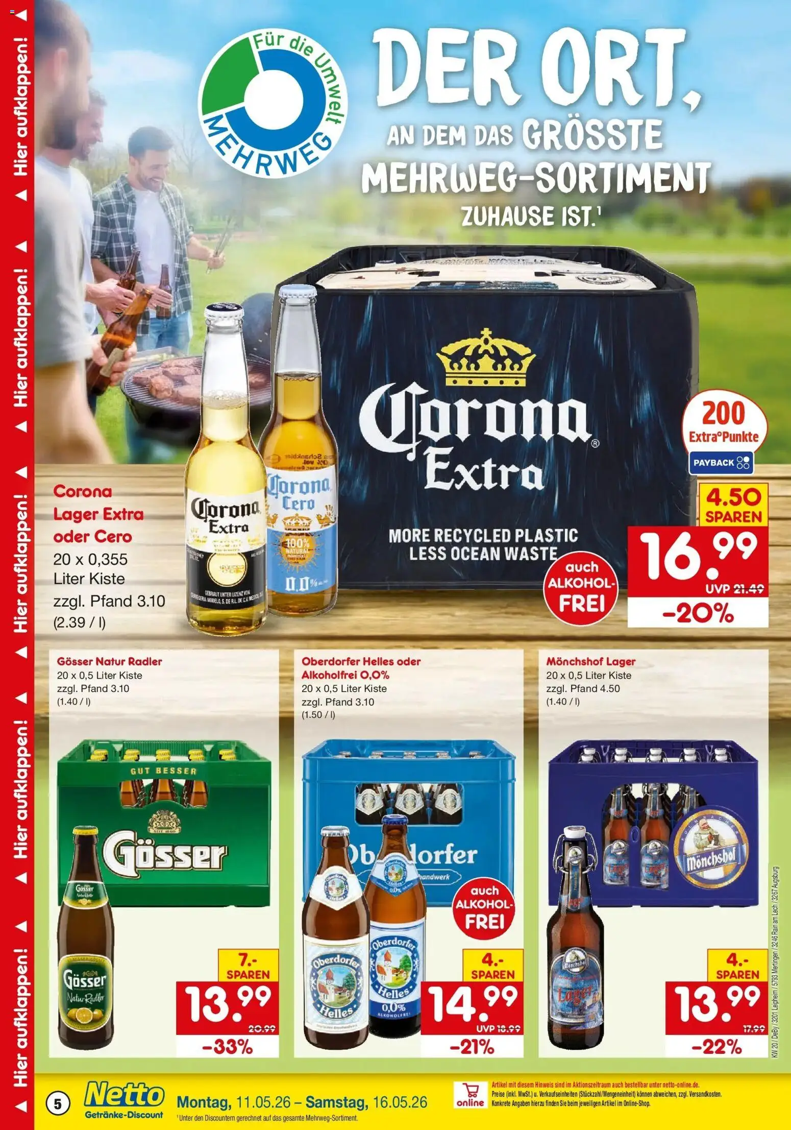 Netto Marken-Discount Prospekt Leipheim	 – gültig ab 10.05.2026 | Seite: 5 | Produkte: Monchshof, Radler