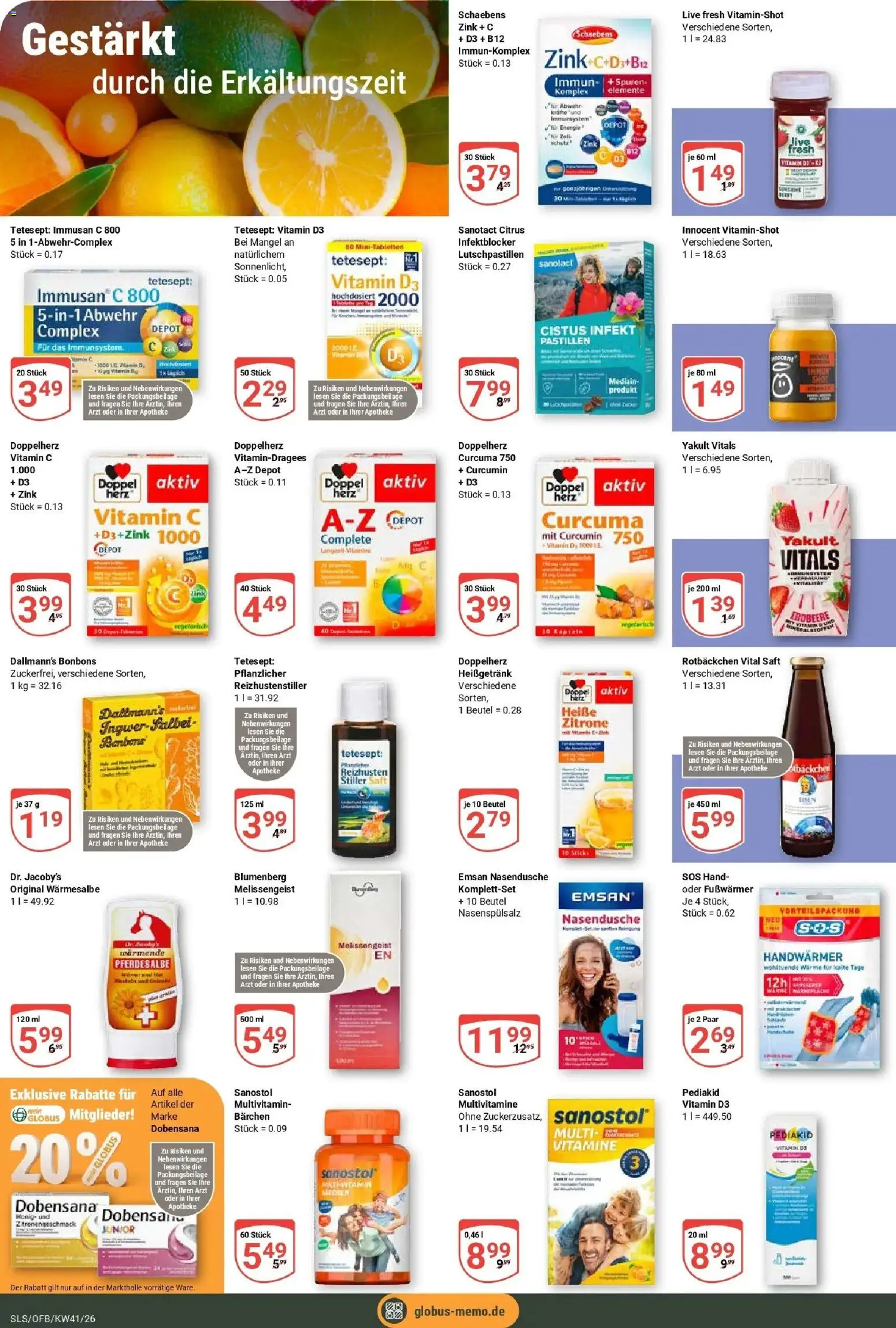 Globus Prospekt Saarlouis (ab 05.10.2026) » Angebote online | Seite: 23 | Produkte: Zitrone, Saft