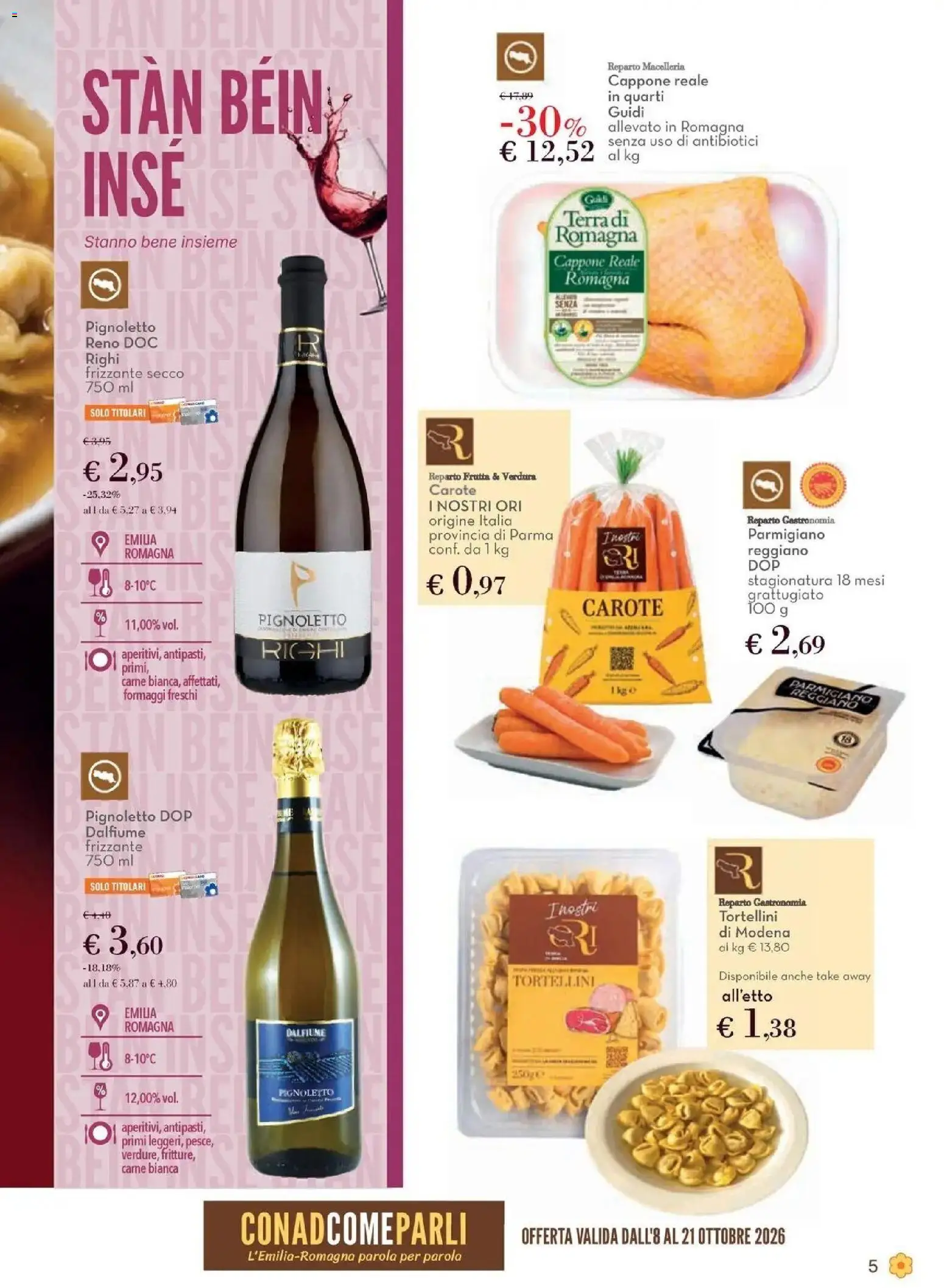 Anteprima volantino Conad dal 08/10/2026 prossima settimana | Pagina: 5 | Prodotti: Frutta, Carote, Carne, Terra