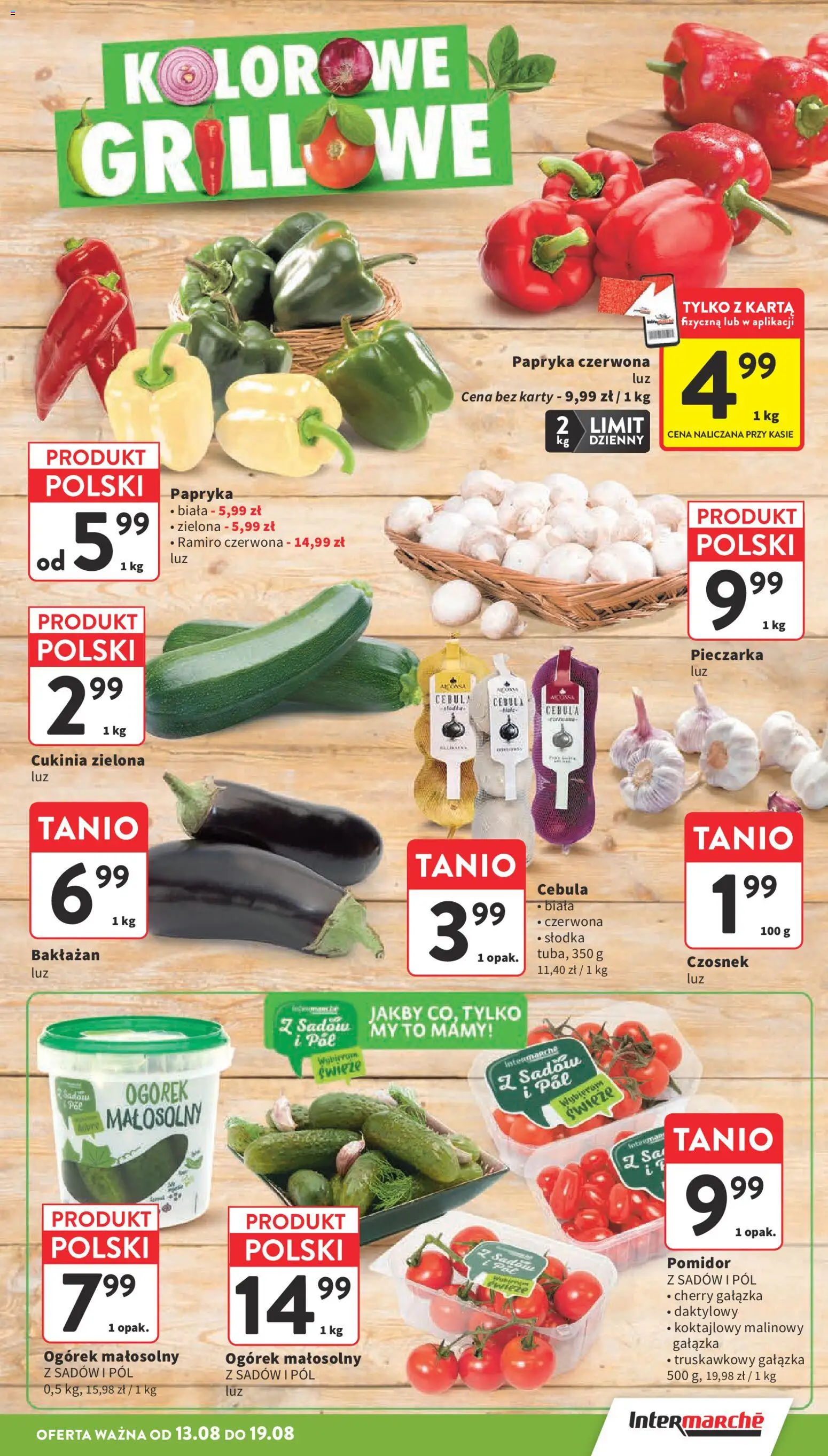 Intermarche gazetka od 13.08.2026 | Strona: 9 | Produkty: Czosnek, Bakłażan, Grill, Papryka czerwona