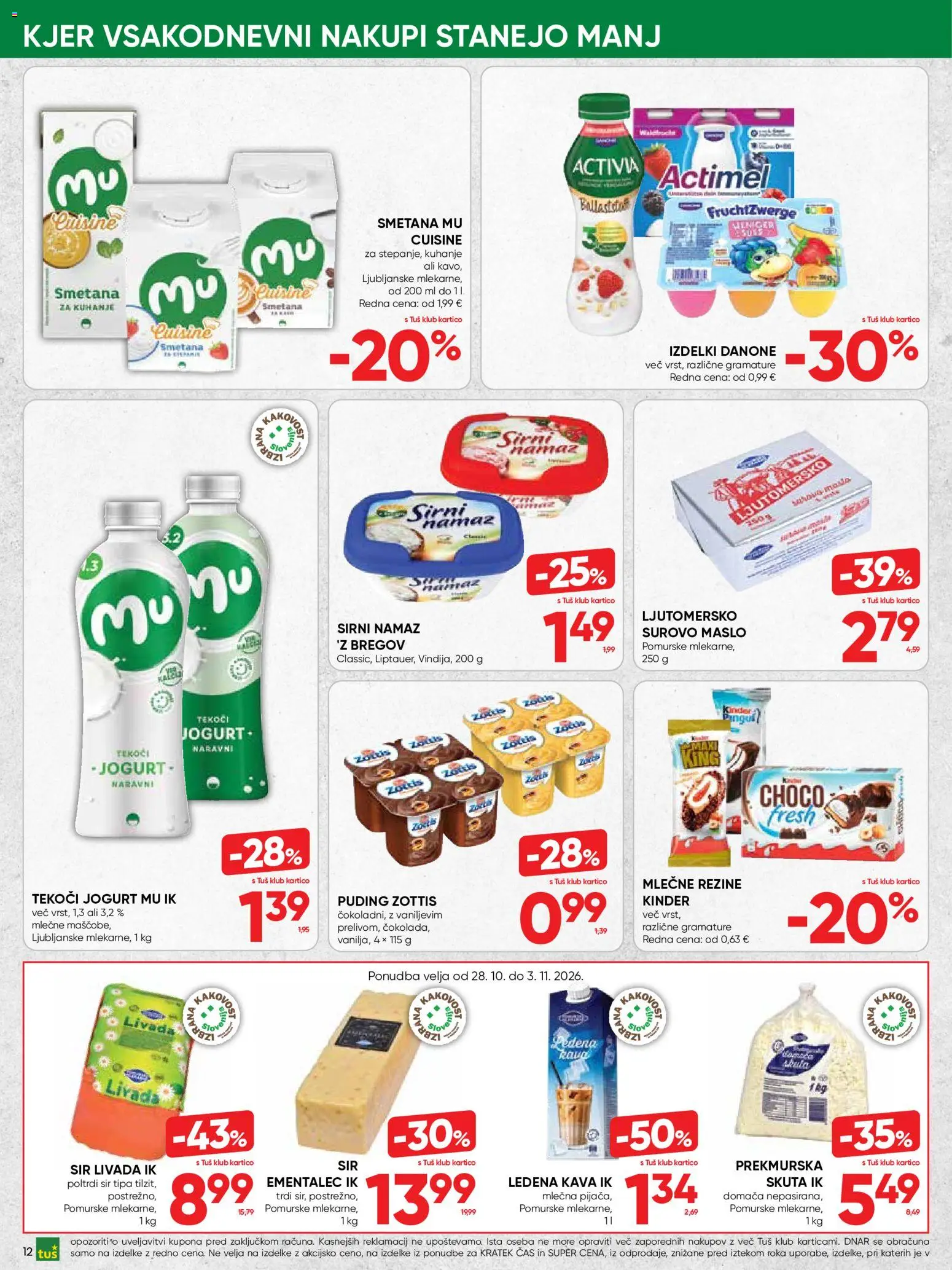 Novi Tuš katalog ponudbe – veljaven od 28.10.2026 | Stran: 12