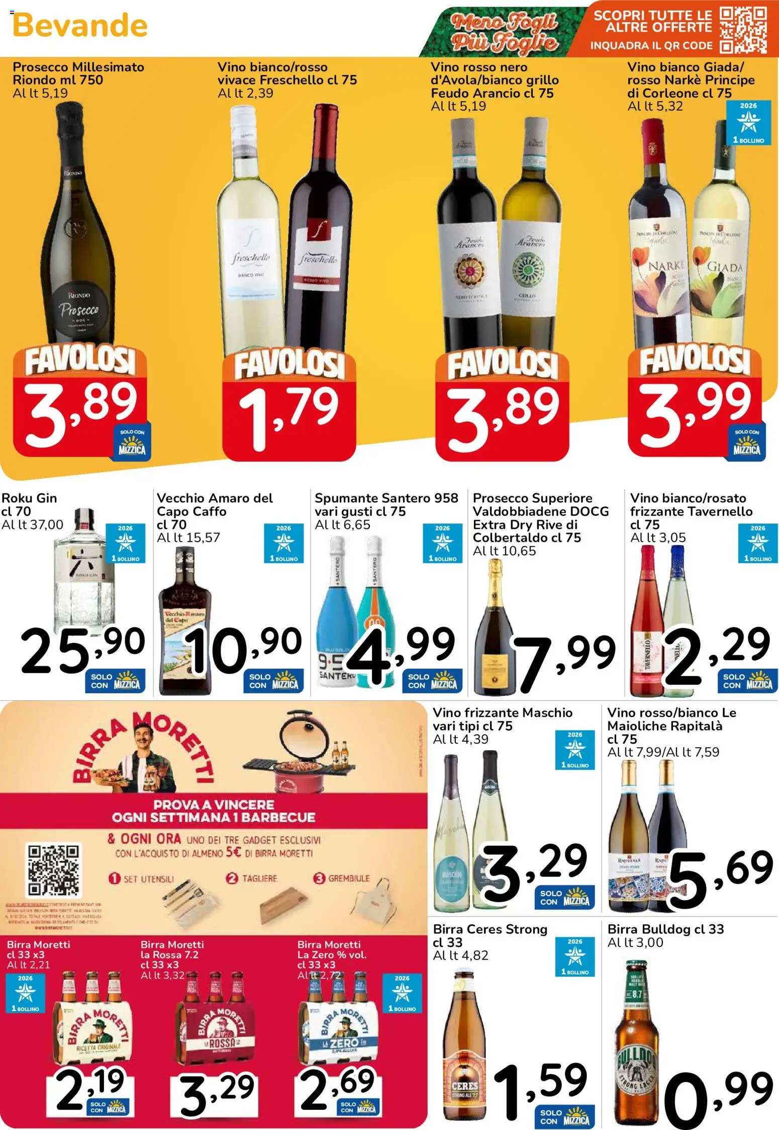 Volantino Famila del 30/09/2026 | Pagina: 33 | Prodotti: Birra, Gin, Barbecue, Birra Moretti