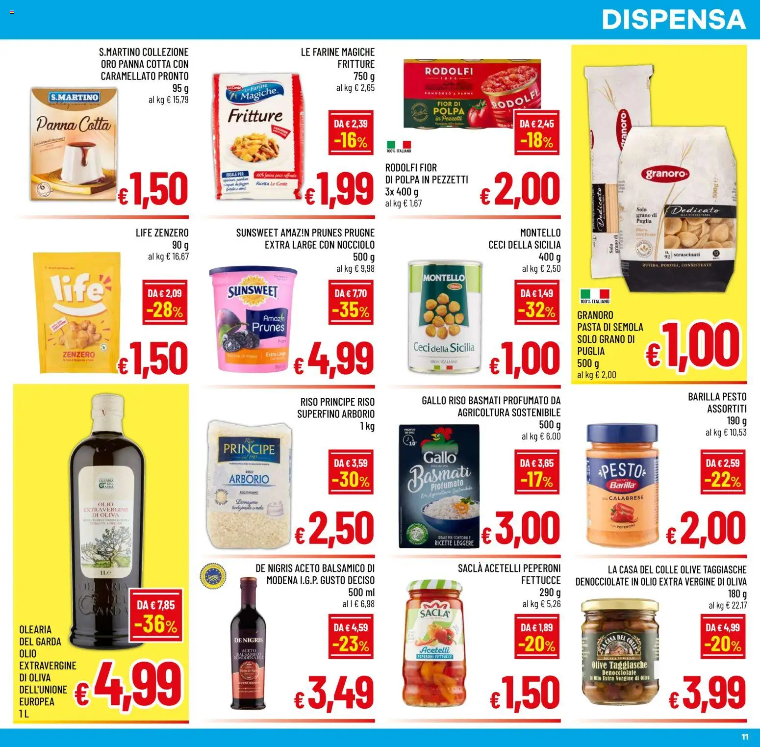 Volantino A&O del 24/06/2026 | Pagina: 11 | Prodotti: Peperoni, Panna, Ceci, Olio extra vergine