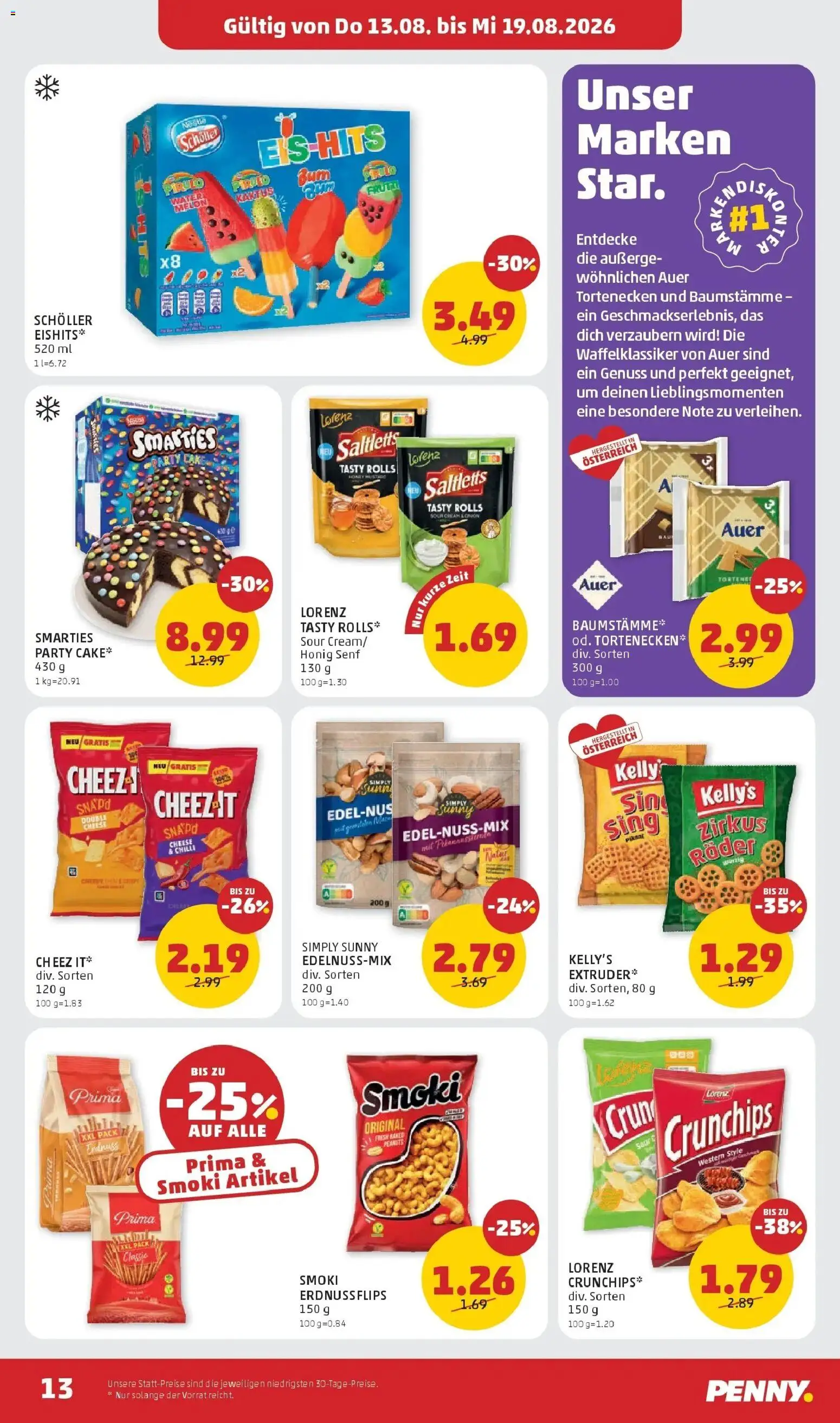 Penny Markt Die ganze Woche sparen ab (13.08.2026) - Angebote, Prospekt | Seite: 13