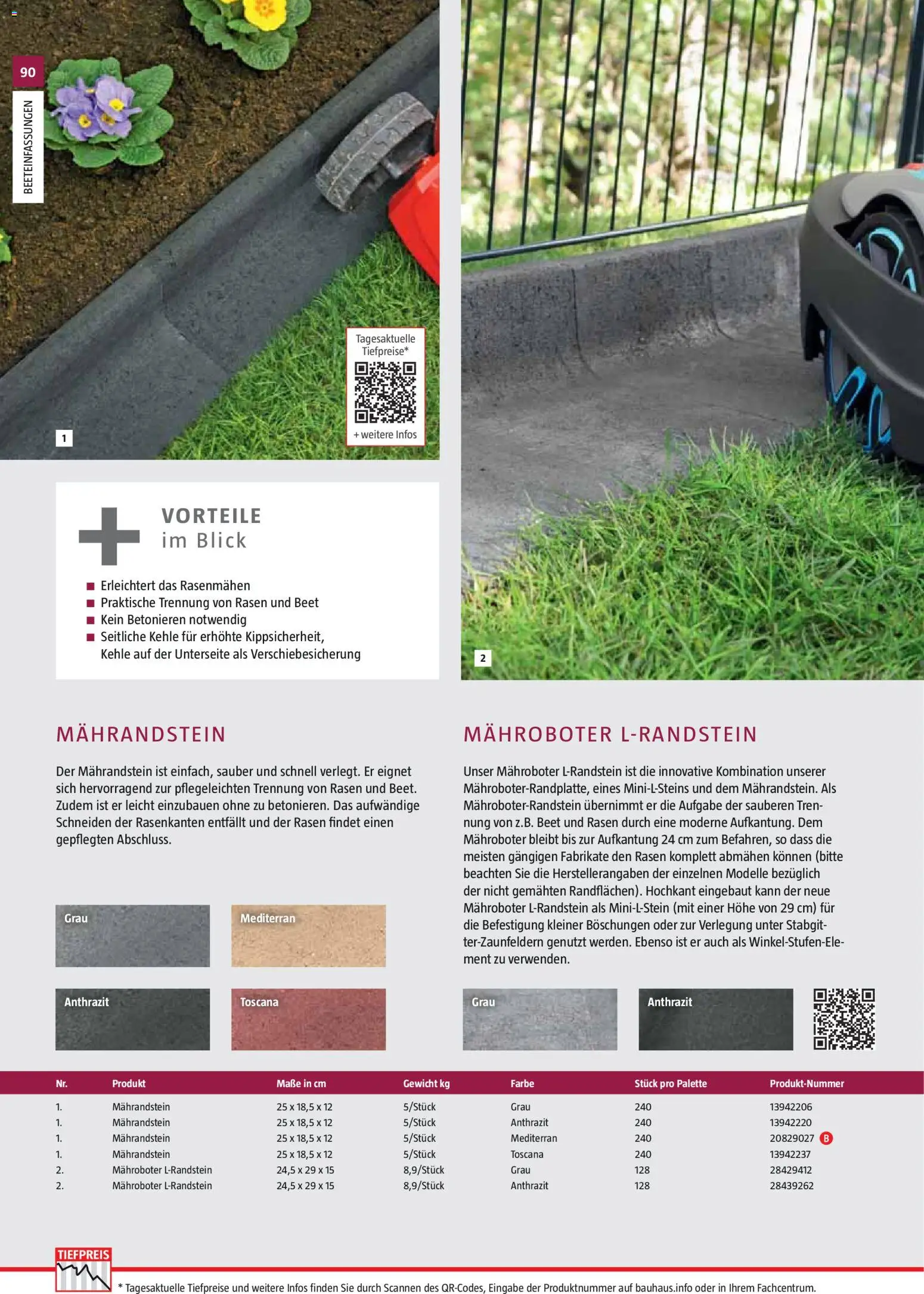 Bauhaus Gartenbaumaterialien 2026 – gültig ab 02.03.2026 | Seite: 90 | Produkte: Gewicht