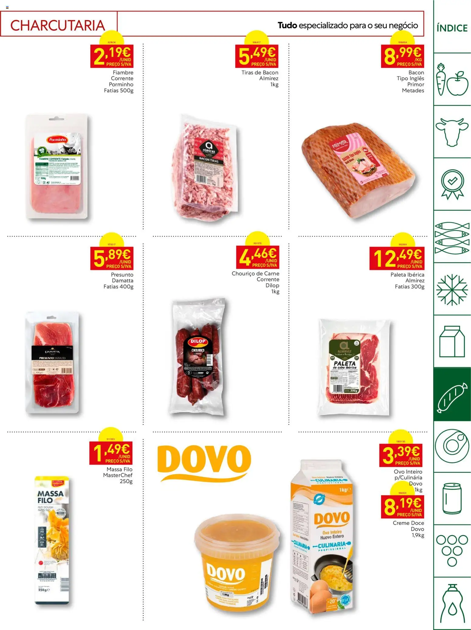 Recheio Horeca │ válido de 18/08/2026 | Página: 13 | Produtos: Bacon, Presunto, Carne, Massa