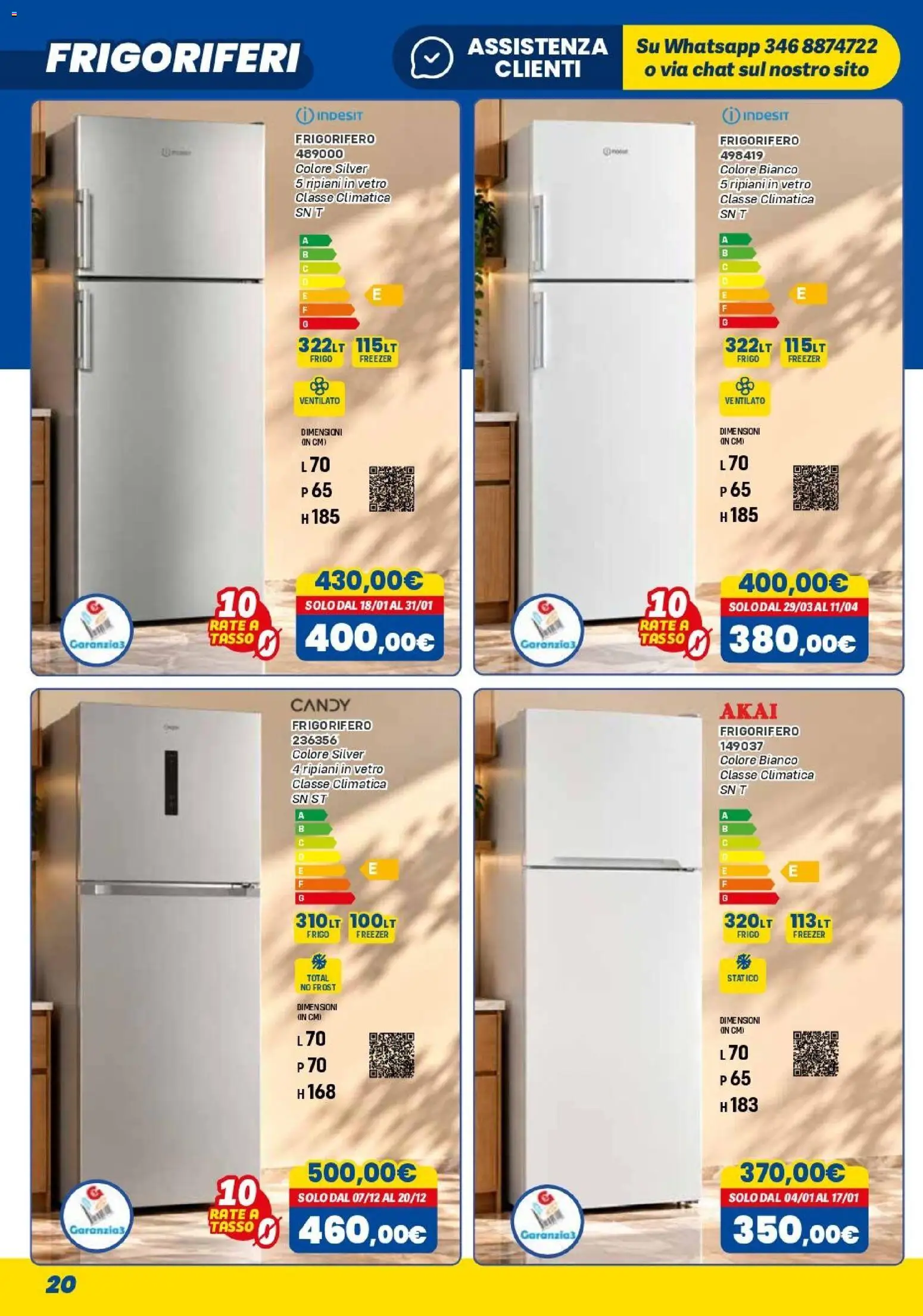 Volantino Orizzonte del 01/11/2026 | Pagina: 20 | Prodotti: Freezer, Frigorifero