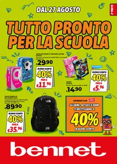 Anteprima del volantino bennet volantino Scuola valido a partire dal 27/08/2026