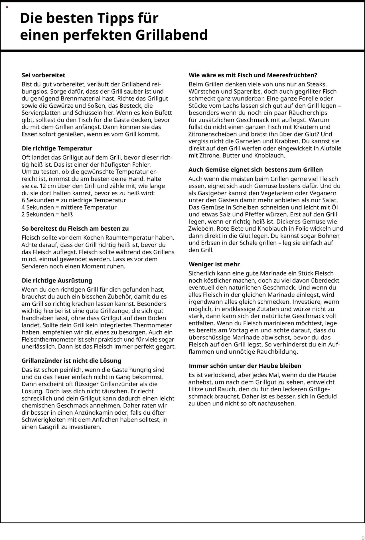 Ikea Grillen und Kochen Broschüre – gültig ab 30.09.2025 | Seite: 9 | Produkte: Öl, Fisch, Gemüse, Pfeffer